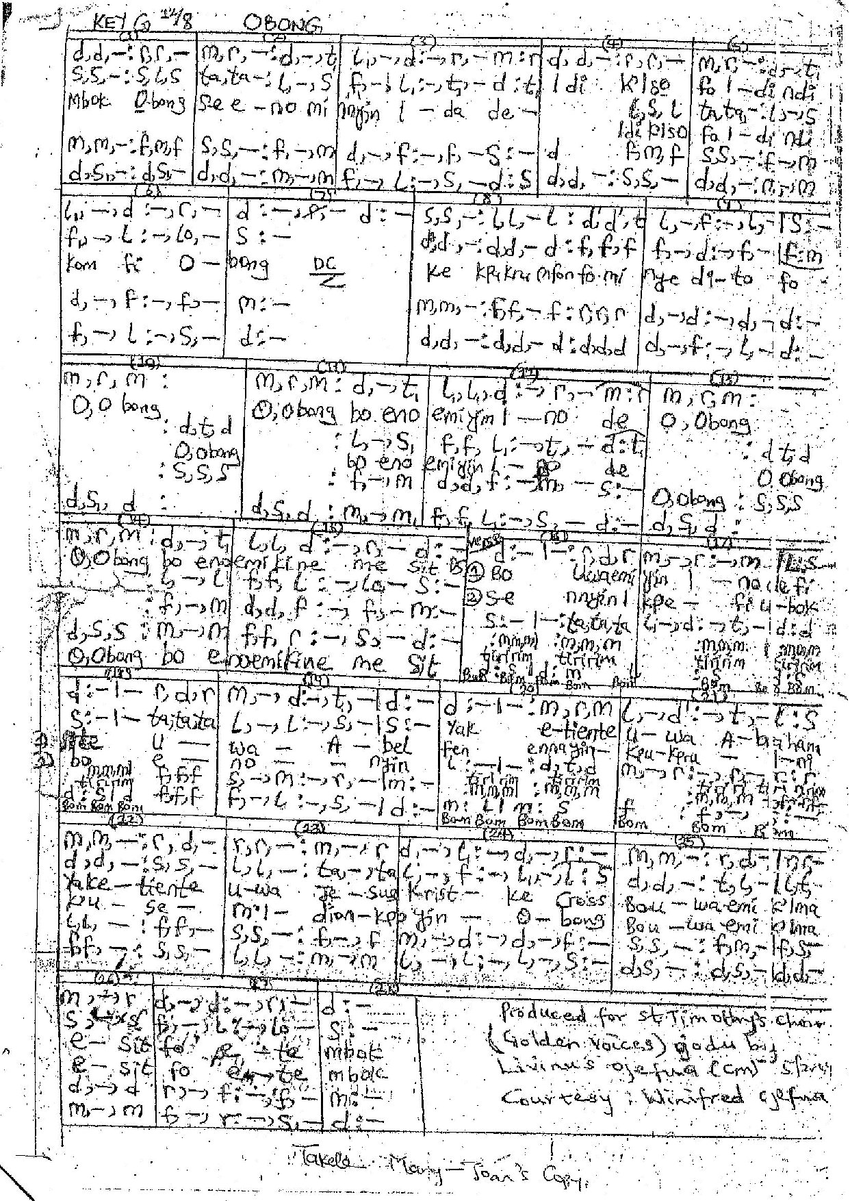 Obong - Download Choir Script PDF