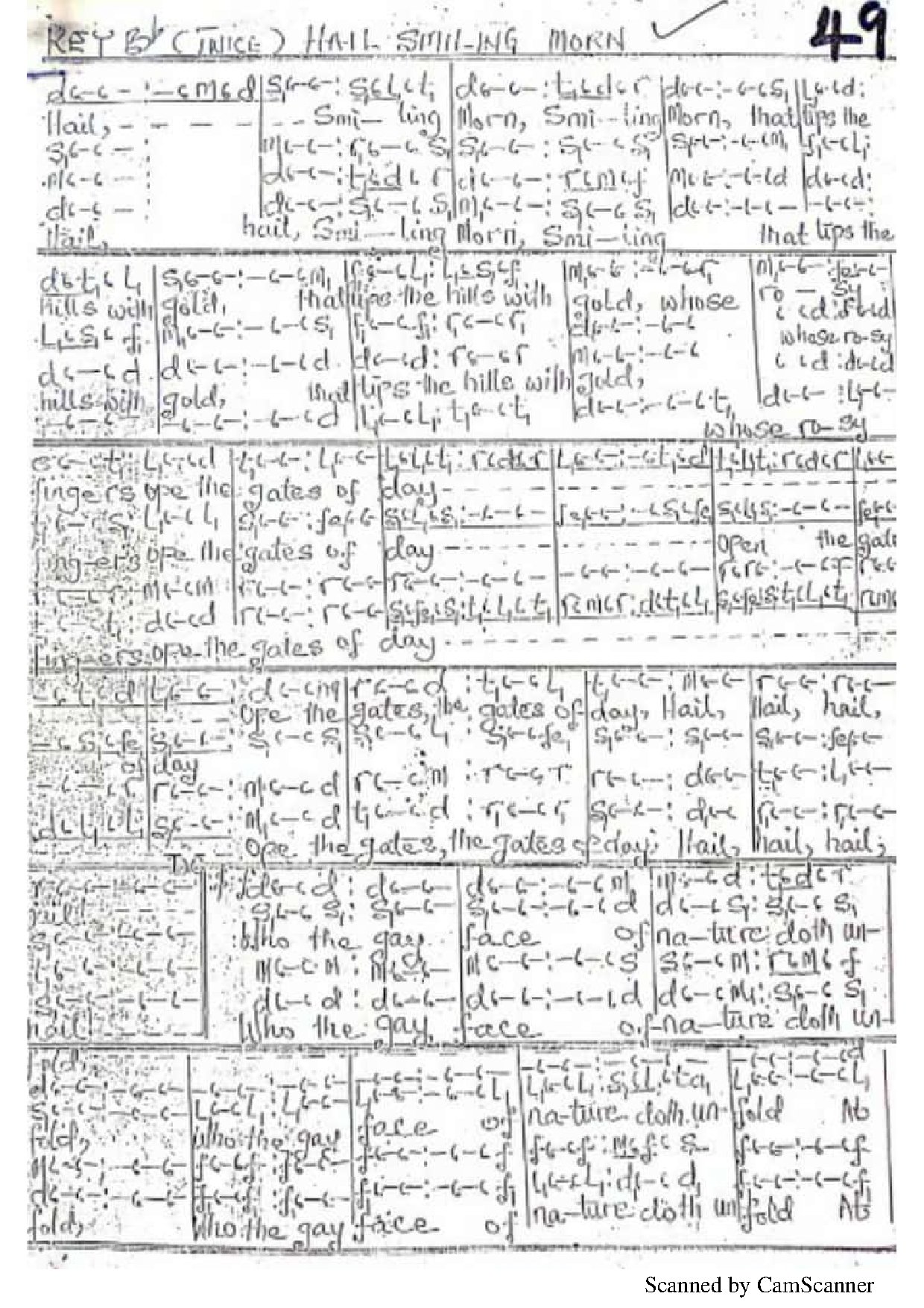 Xmas Hail Smiling Morn - Download Choir Script PDF