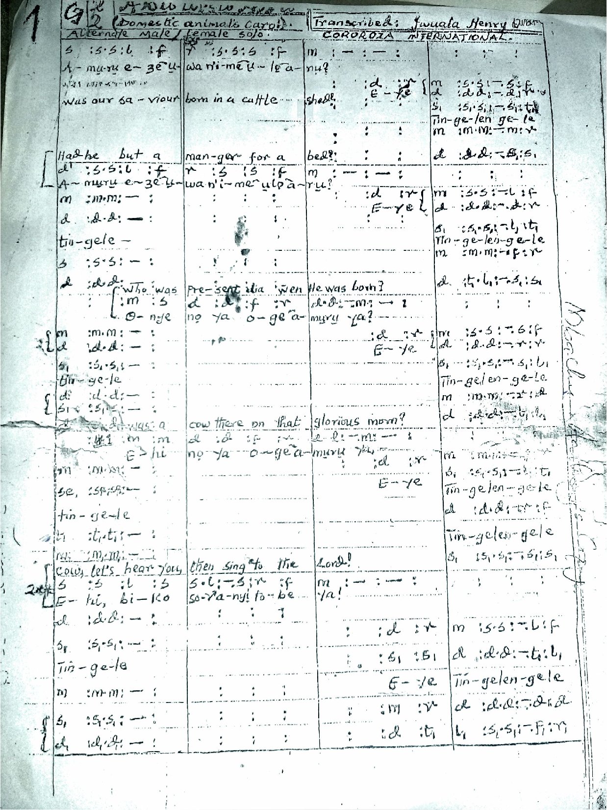 Xmass Abu Umu Anu - Laz Ekwueme - Download Choir Script PDF