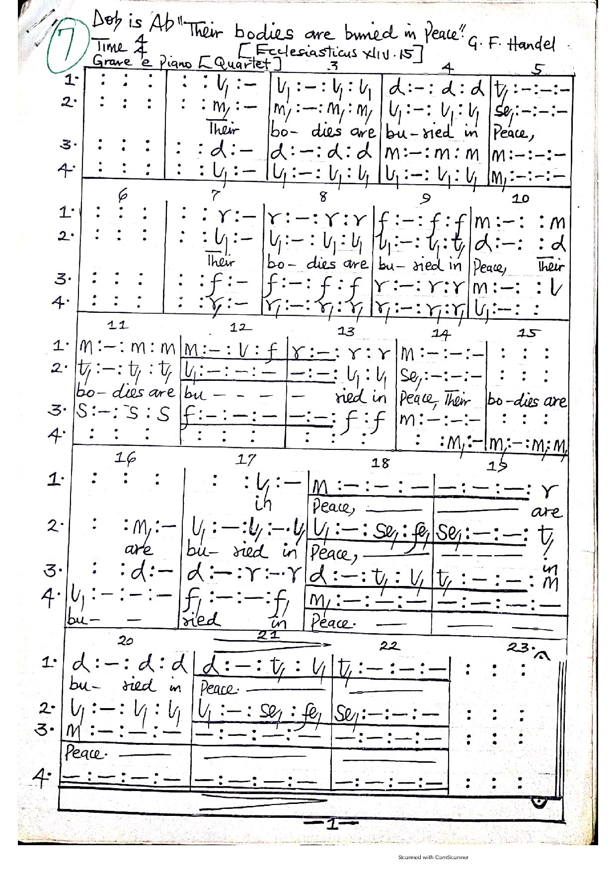 Their Bodies Are Buried In Peace By G.f.handel - Download Choir Script PDF