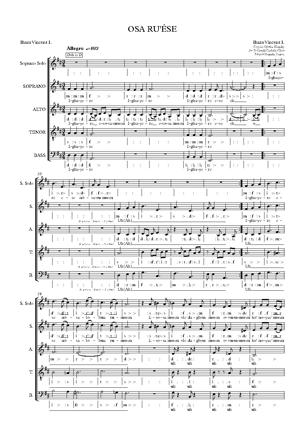 OSARUESE - Full Score