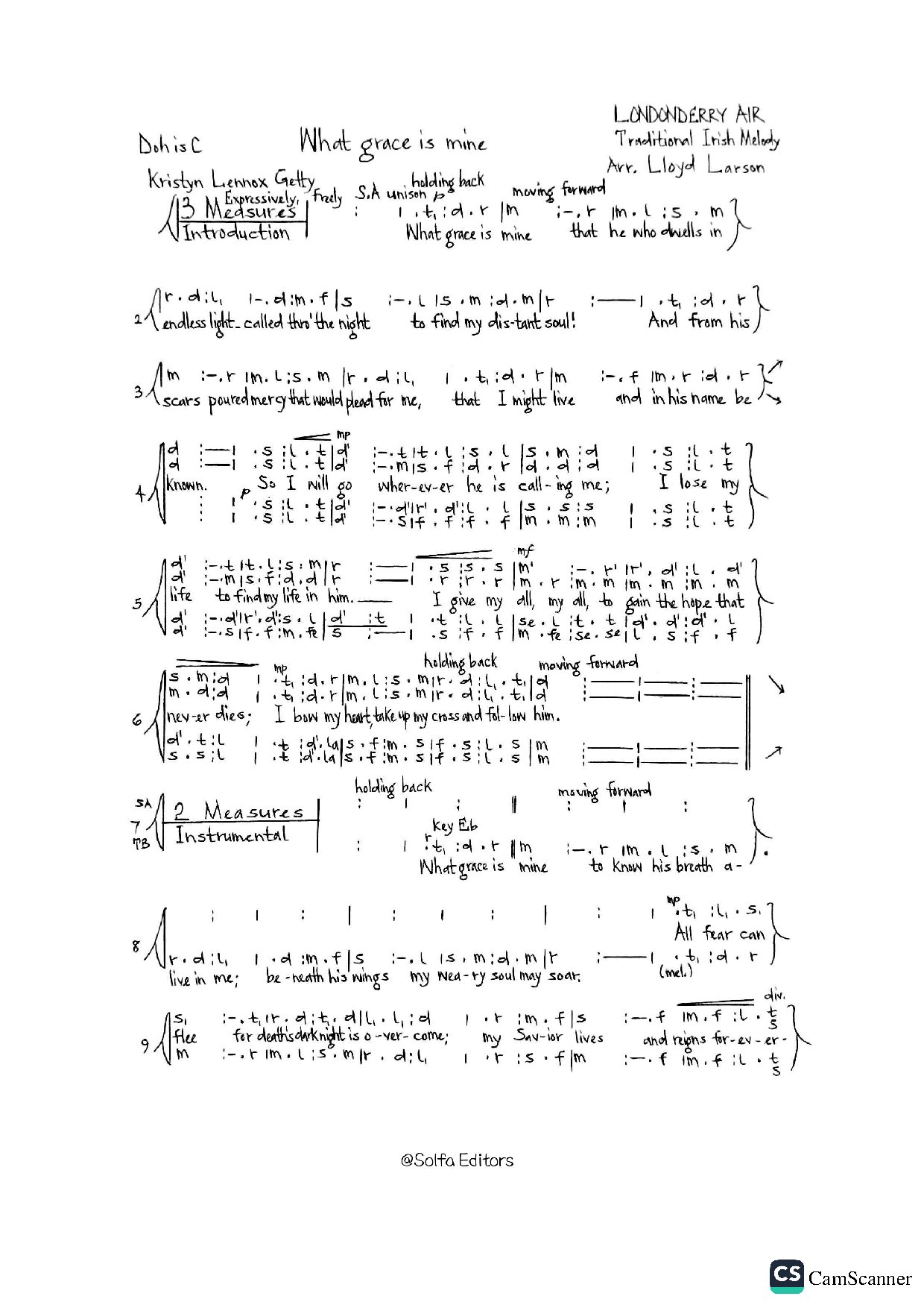 What Grace Is Mine - Larson - Download Choir Script PDF