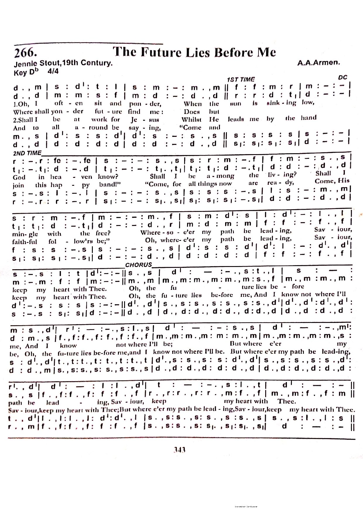 The Future Lies Before Me - Download Choir Script PDF