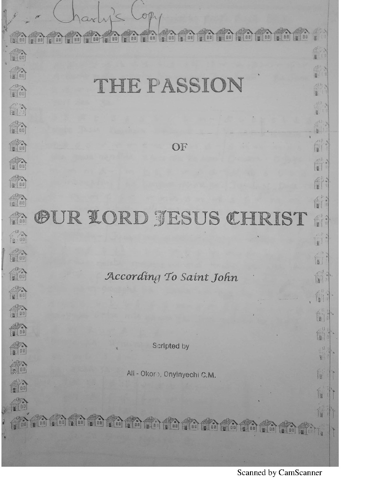 The Passion According To John - Download Choir Script PDF