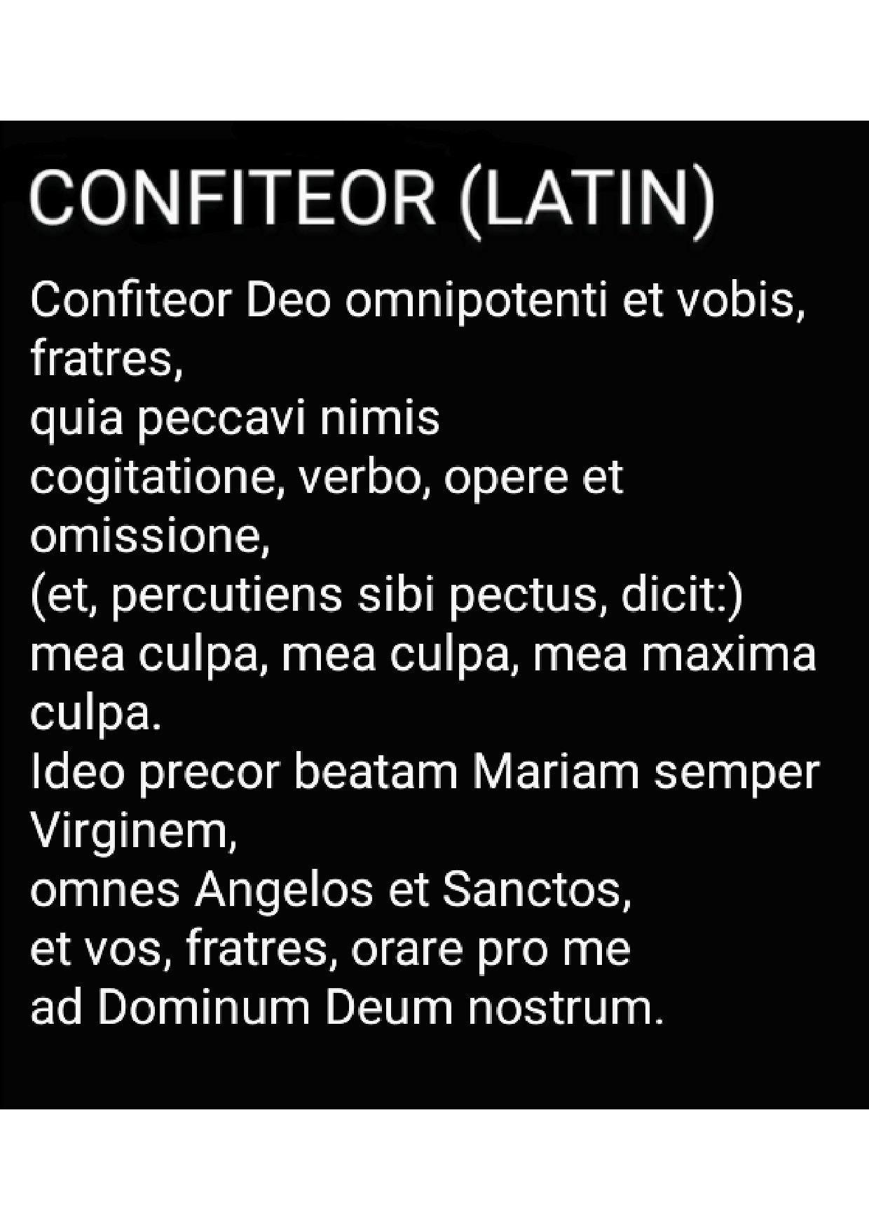 The Order Of Mass (latin) - Download Choir Script PDF