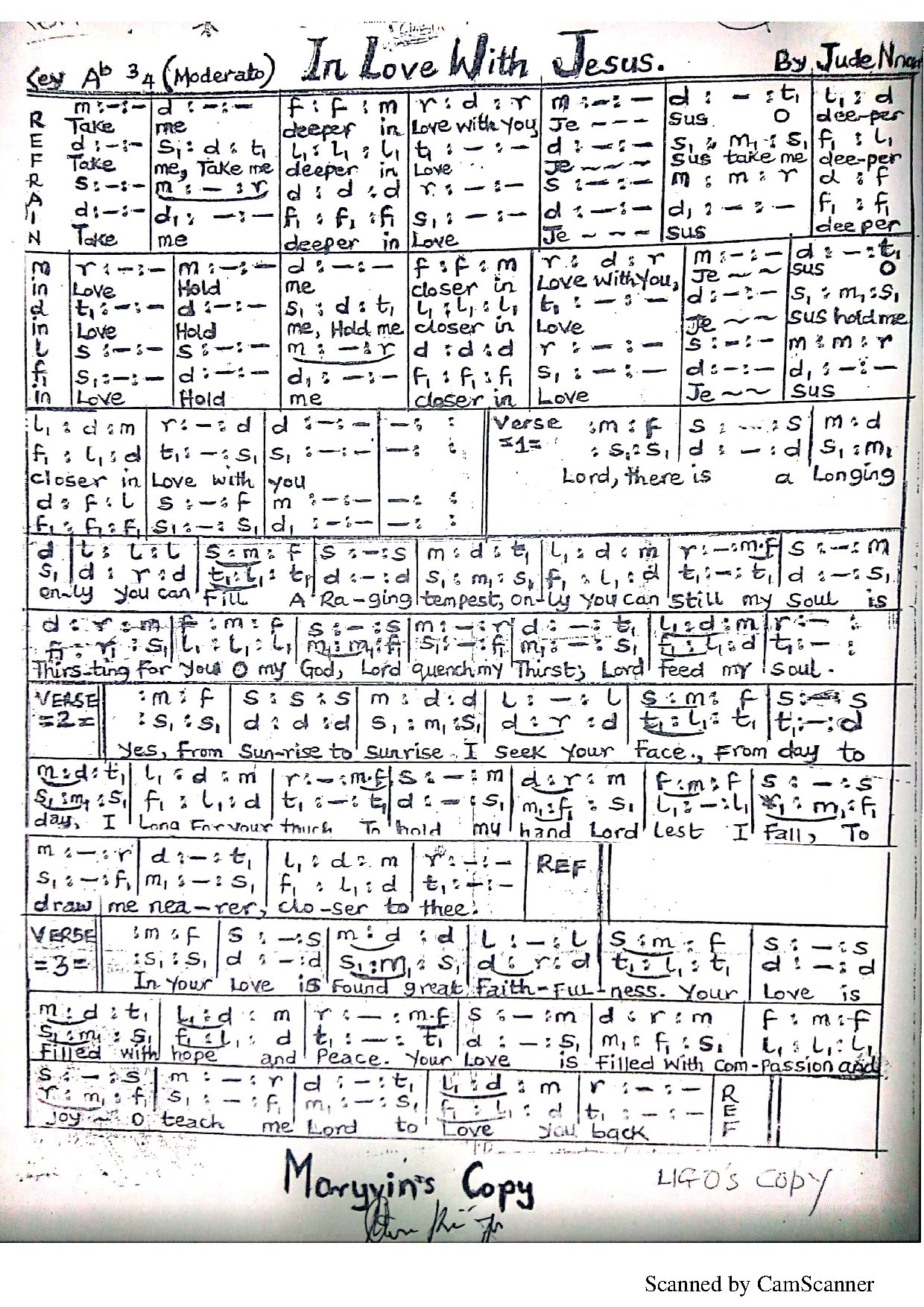 Deeper In Love With Jesus - Download Choir Script PDF