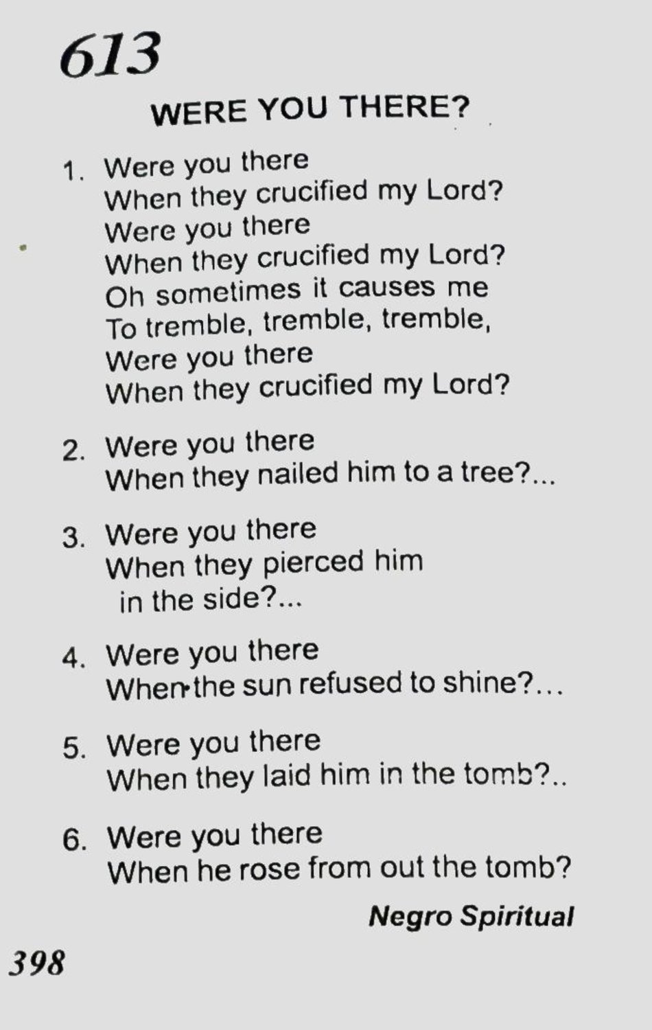 Were You There & Old Rugged Cross - Download Choir Script PDF