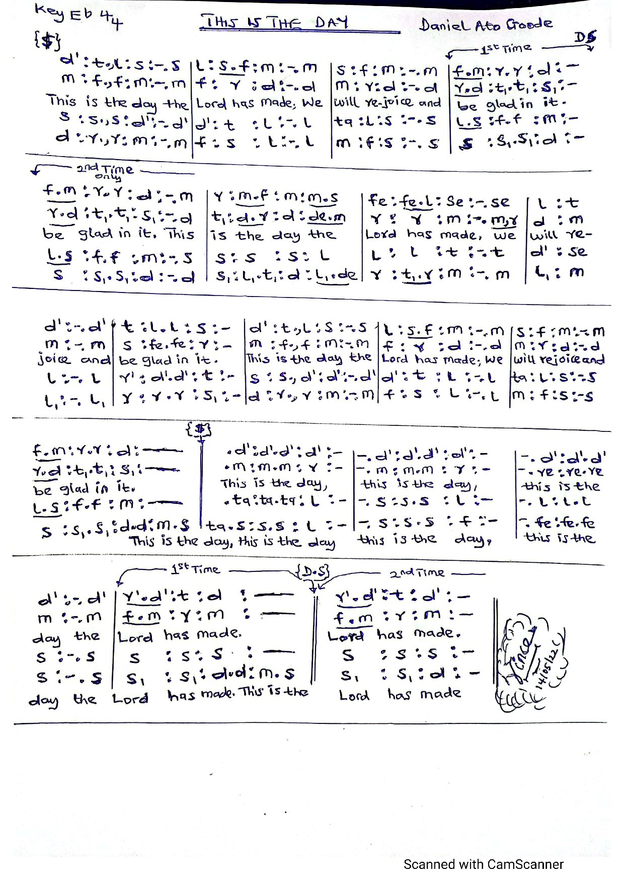 This Is The Day - Download Choir Script PDF