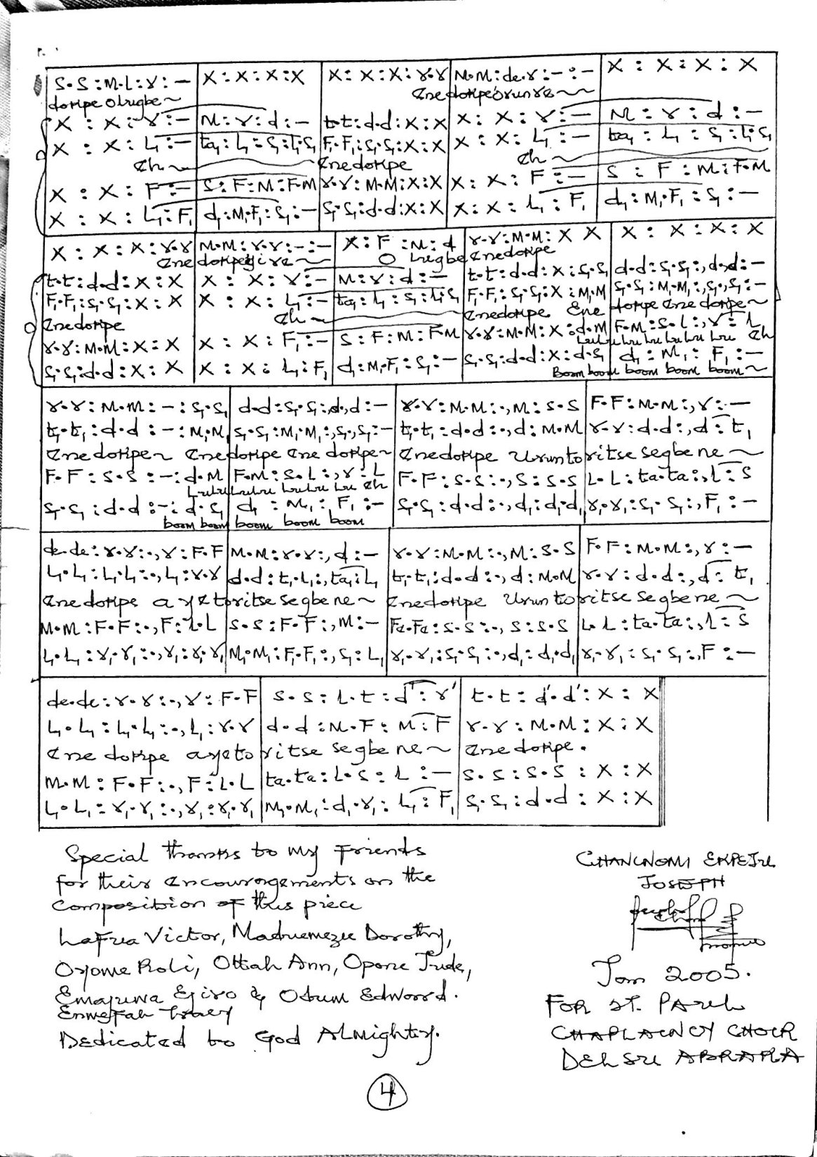 Ene Dokpe - Download Choir Script PDF