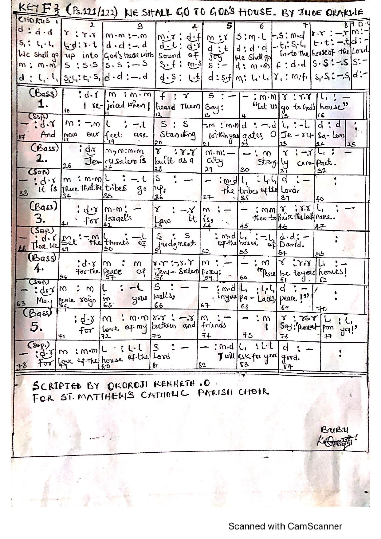 We Shall Go To God's House - Jude Orakwe - Download Choir Script PDF