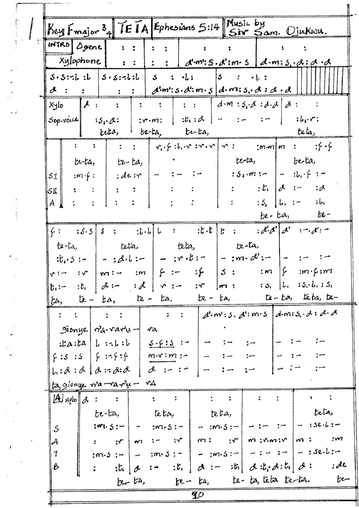 Teta - Download Choir Script PDF