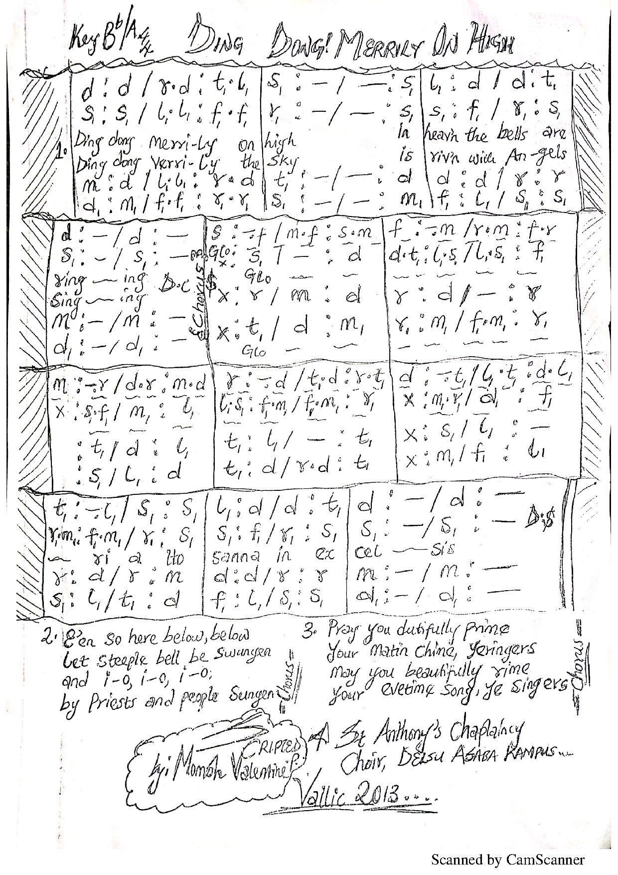 (Xmas) Ding Dong - Download Choir Script PDF