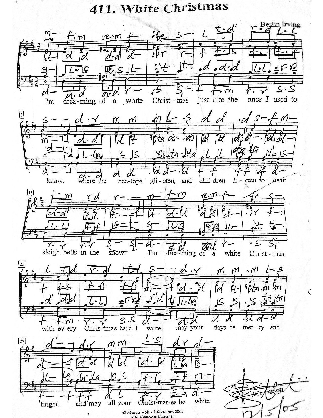 (Xmas) White Christmas 19-dec. - Download Choir Script PDF