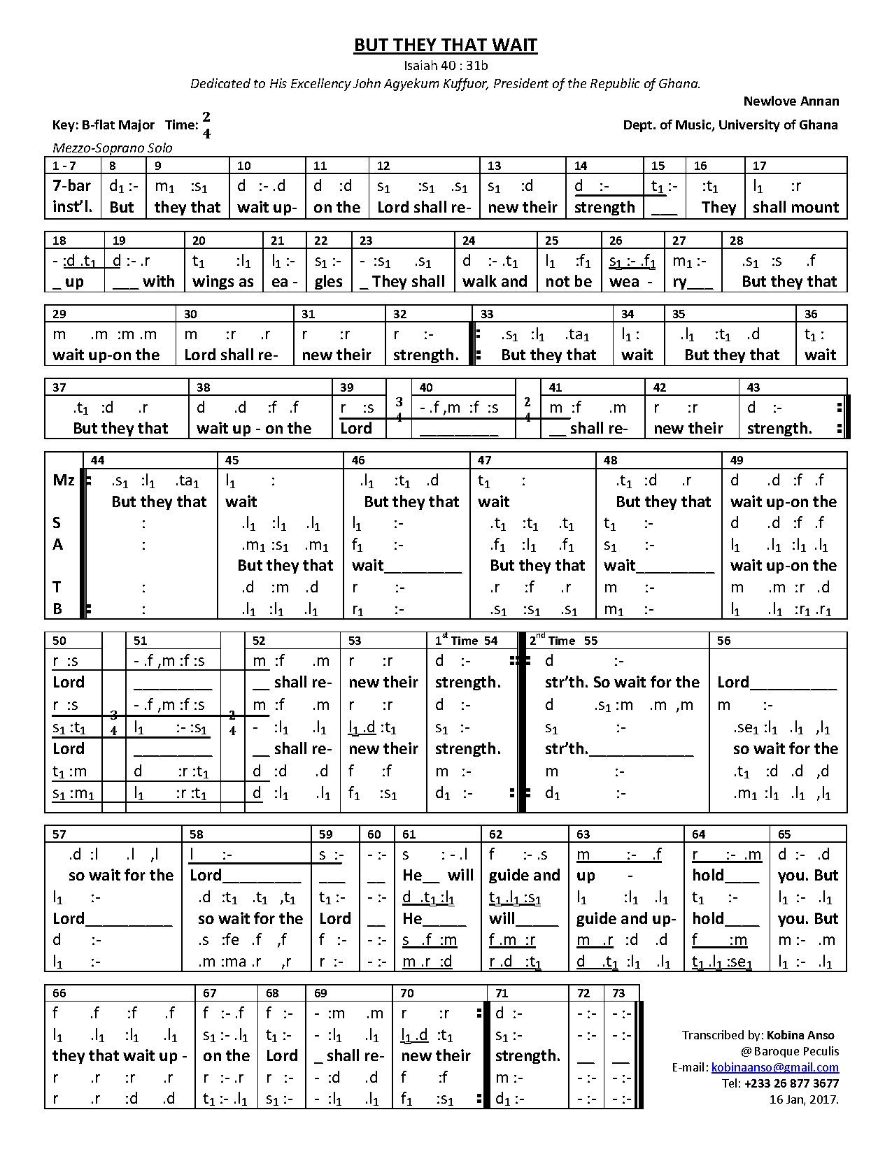 (Concert) But They That Wait - Newlove Annan - Download Choir Script PDF