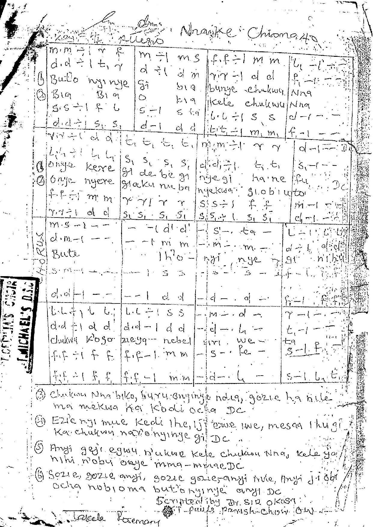 Buto Nyinye Gi - Download Choir Script PDF