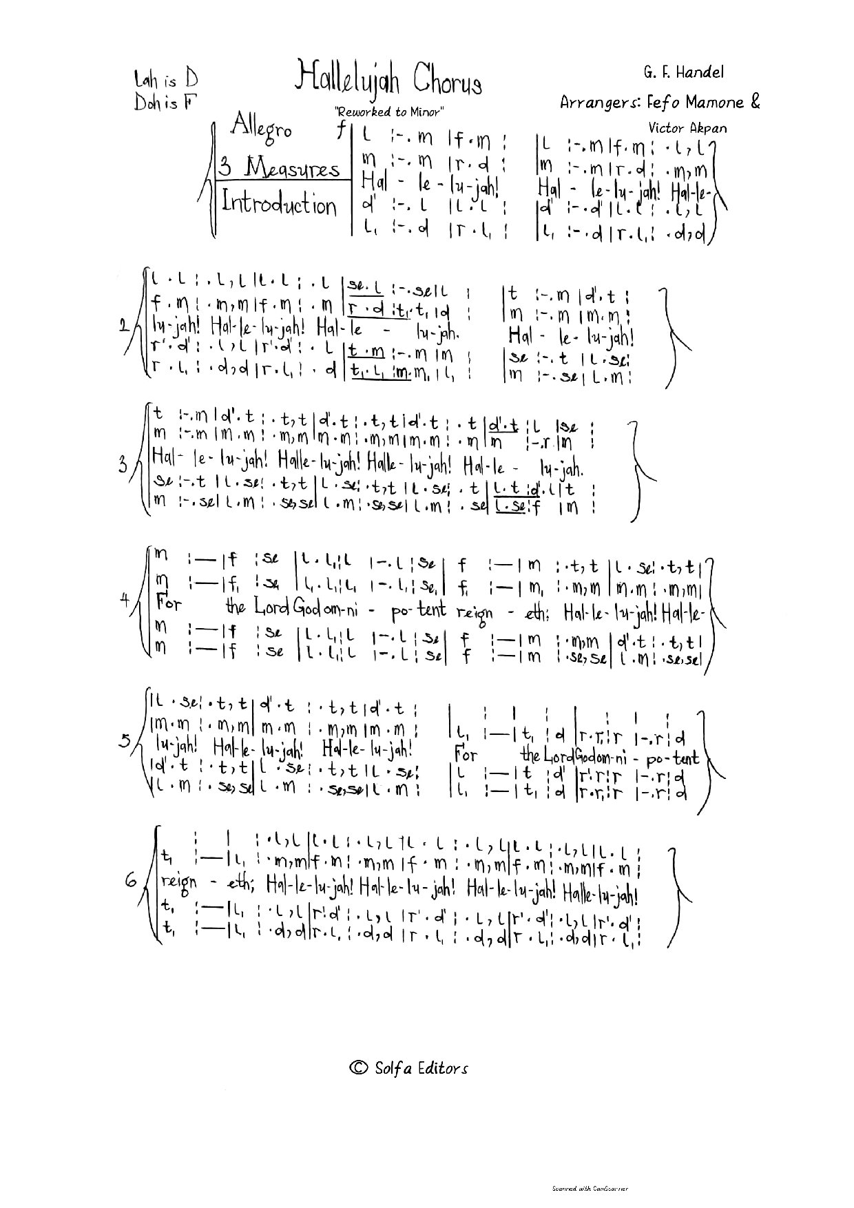 (Concert) Hallelujah Chorus In B Minor - Download Choir Script PDF