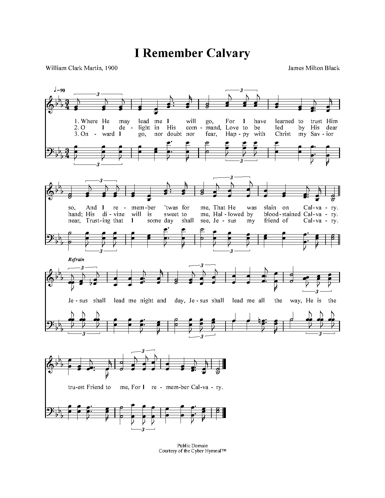 I Remember Calvary - Download Choir Script PDF