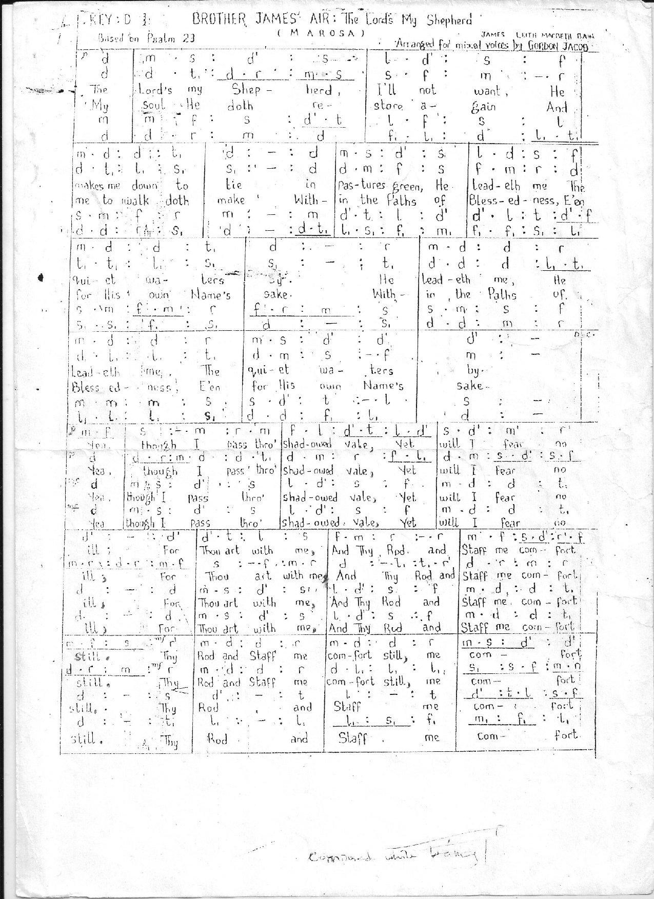 Marosa - Download Choir Script PDF