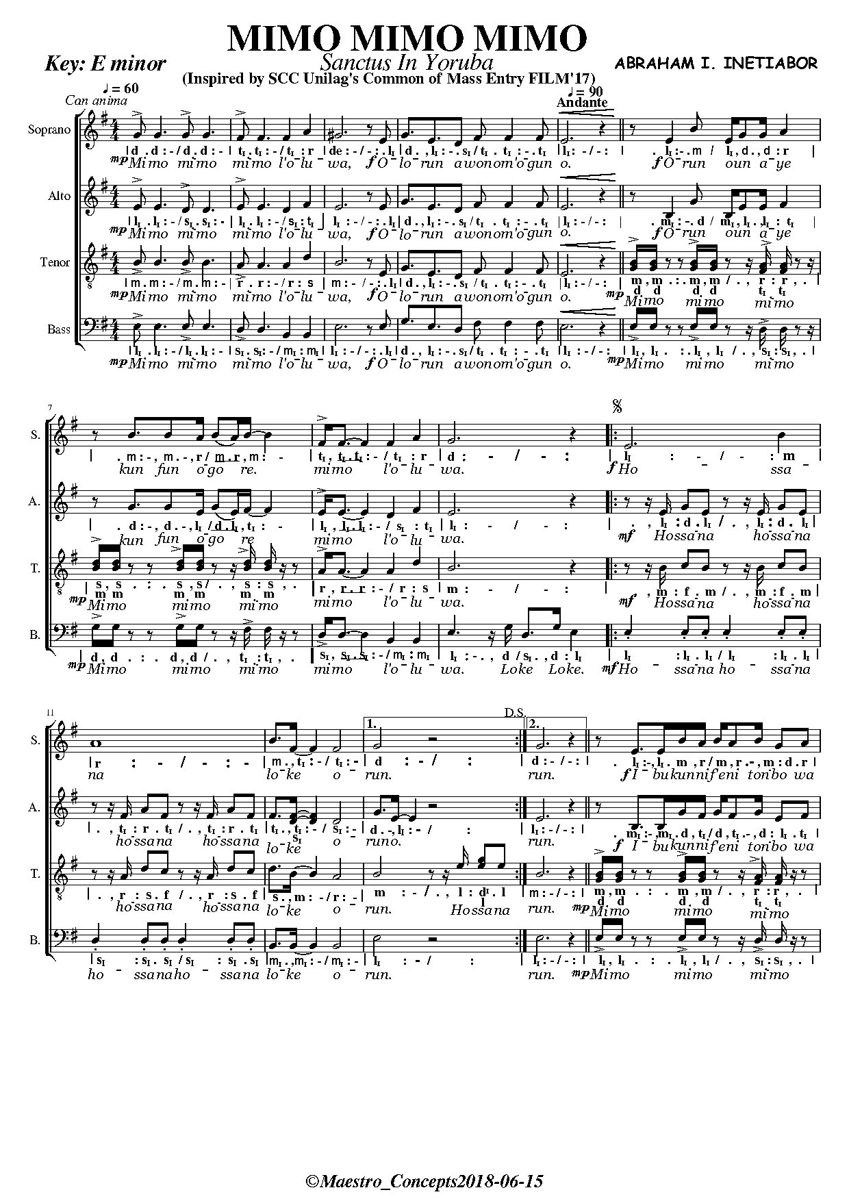 Mimo Mimo Mimo (sanctus)