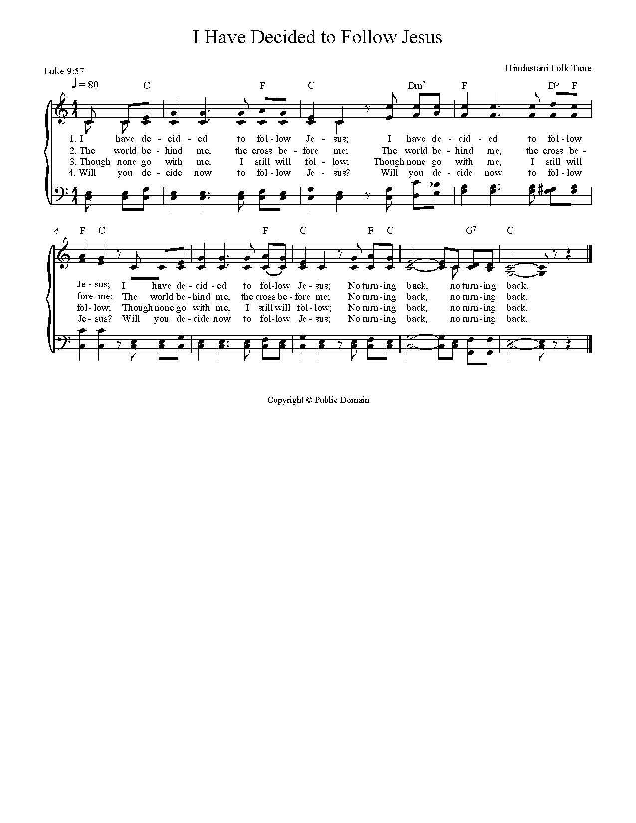 I Have Decided - Download Choir Script PDF