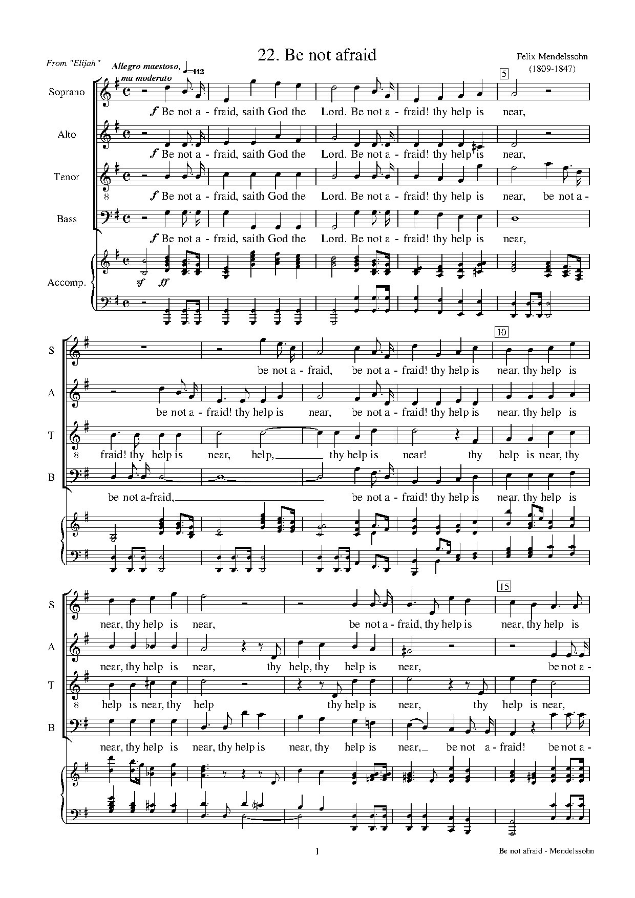 Be Not Afraid - Download Choir Script PDF