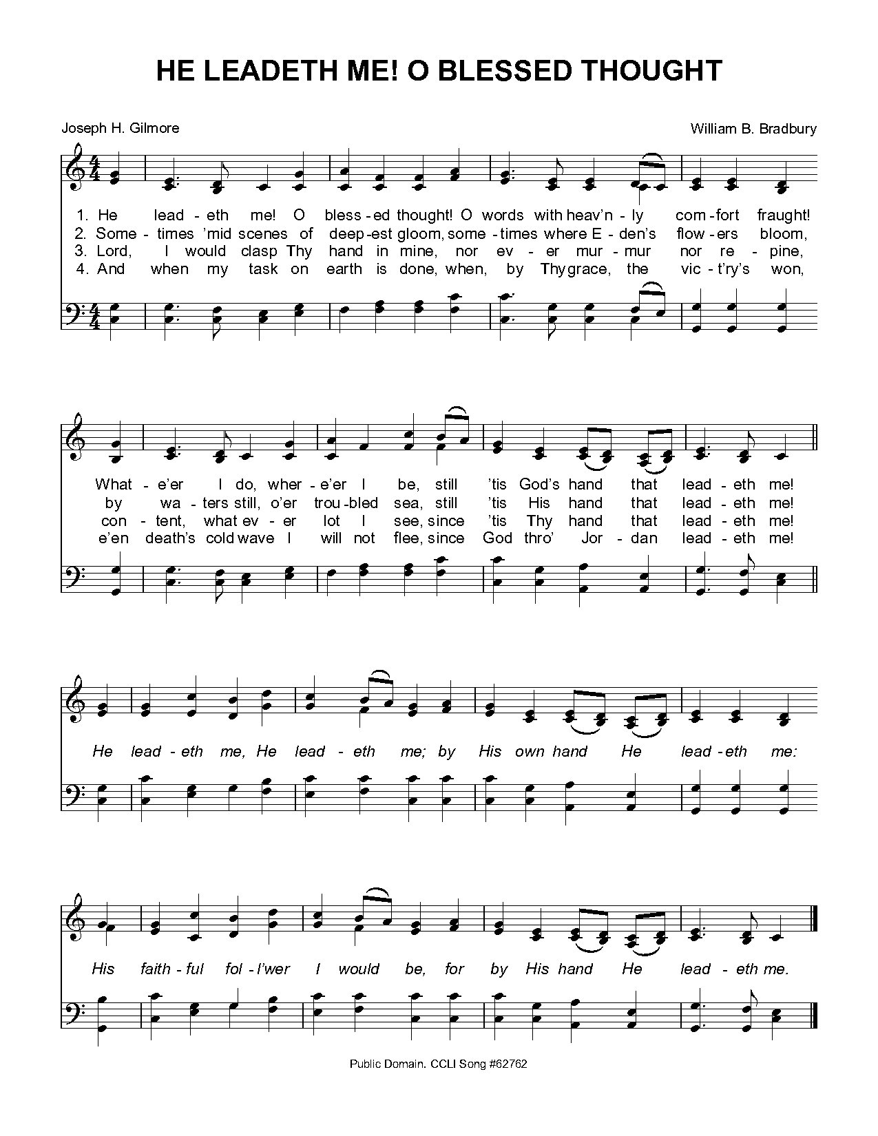 He-leadeth-me-t4g - Download Choir Script PDF