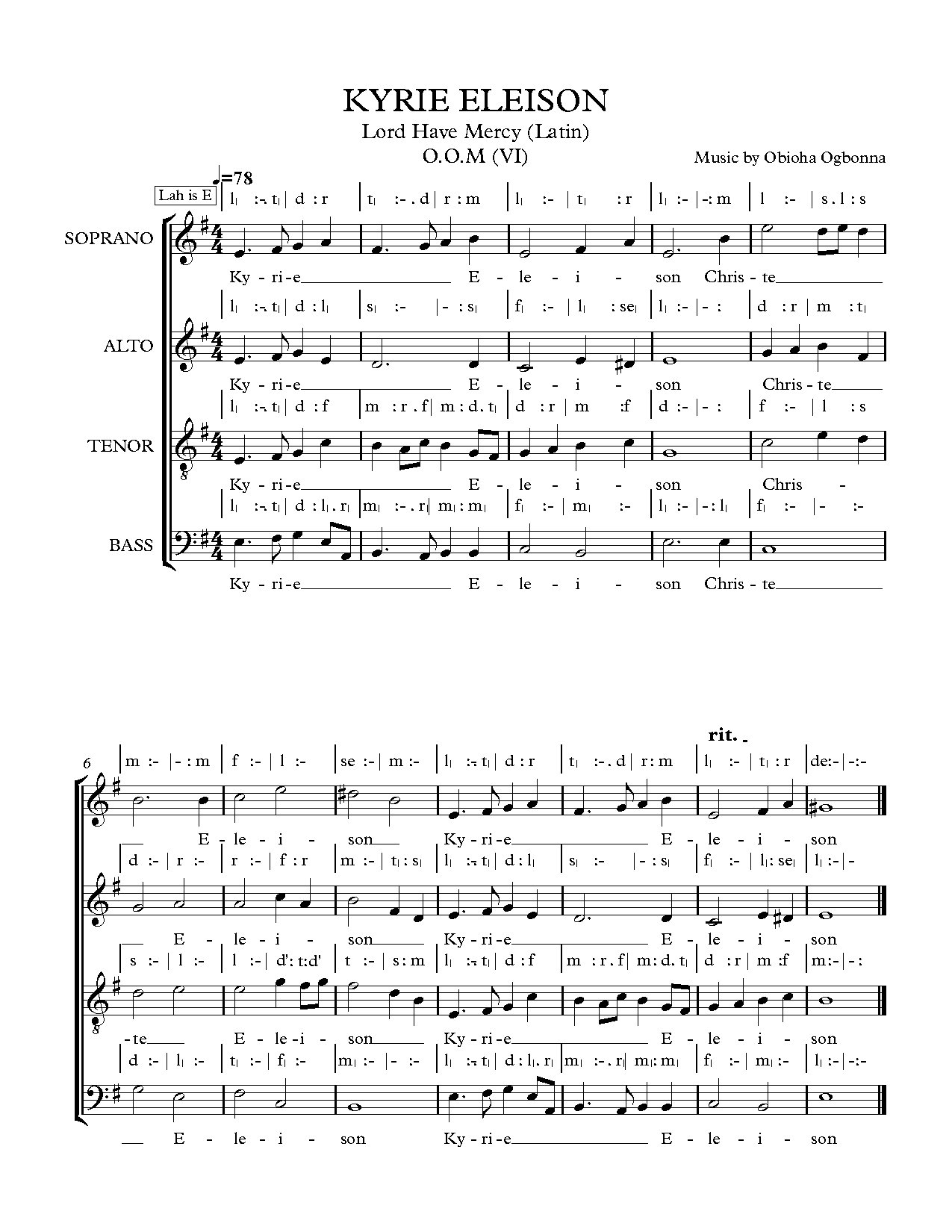 O.o.m Vi(kyrie) - Download Choir Script PDF