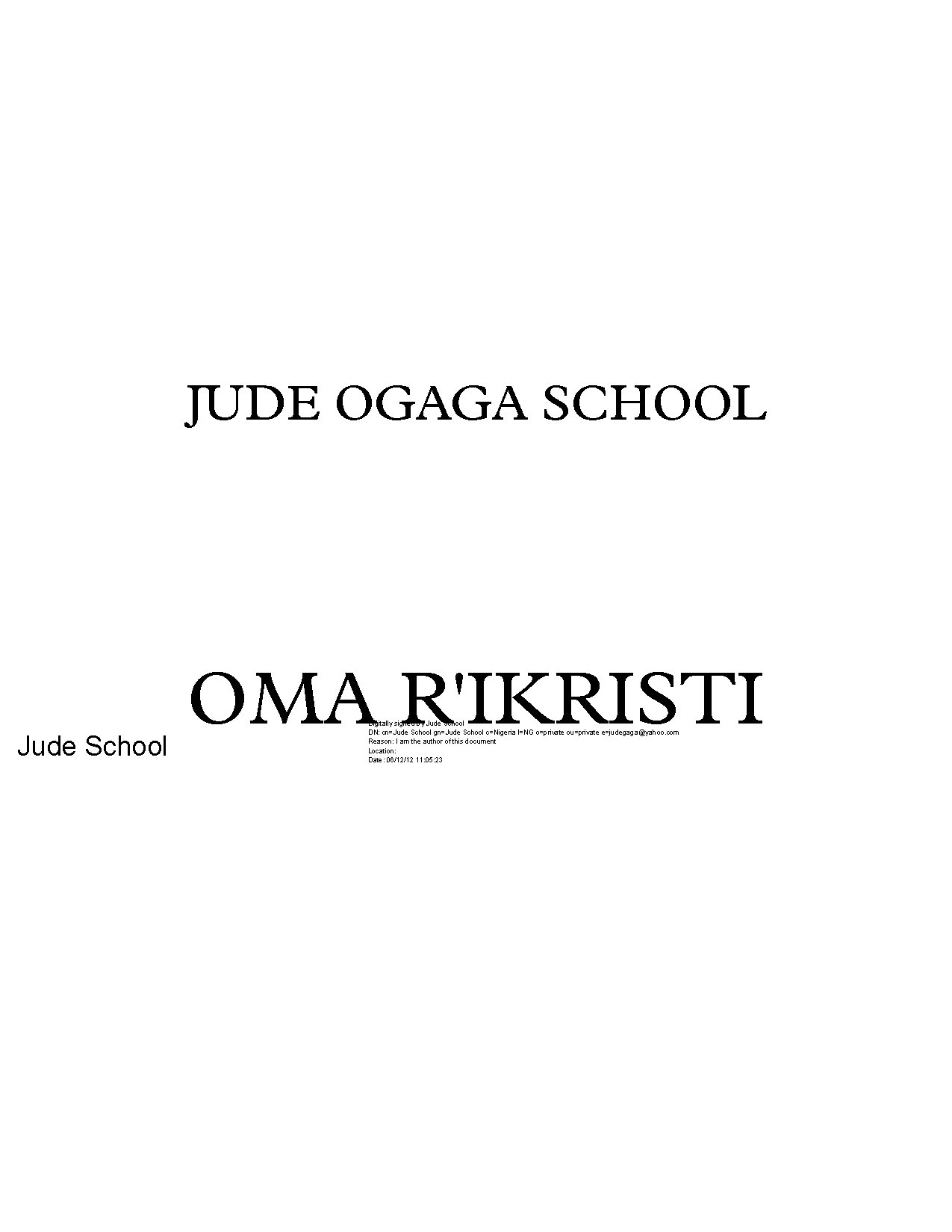 Oma R Ikristi Accapella - Full Score - Download Choir Script PDF