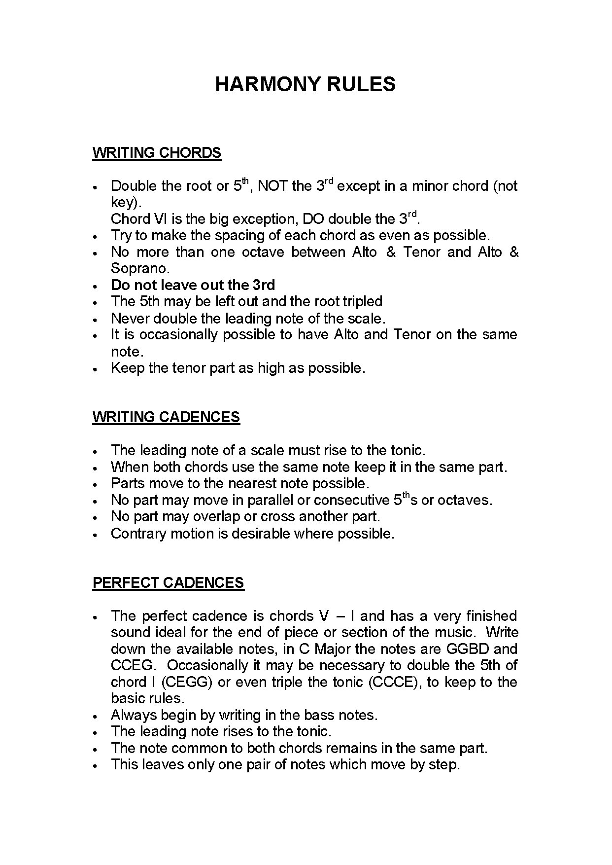 Harmony-rules - Download Choir Script PDF