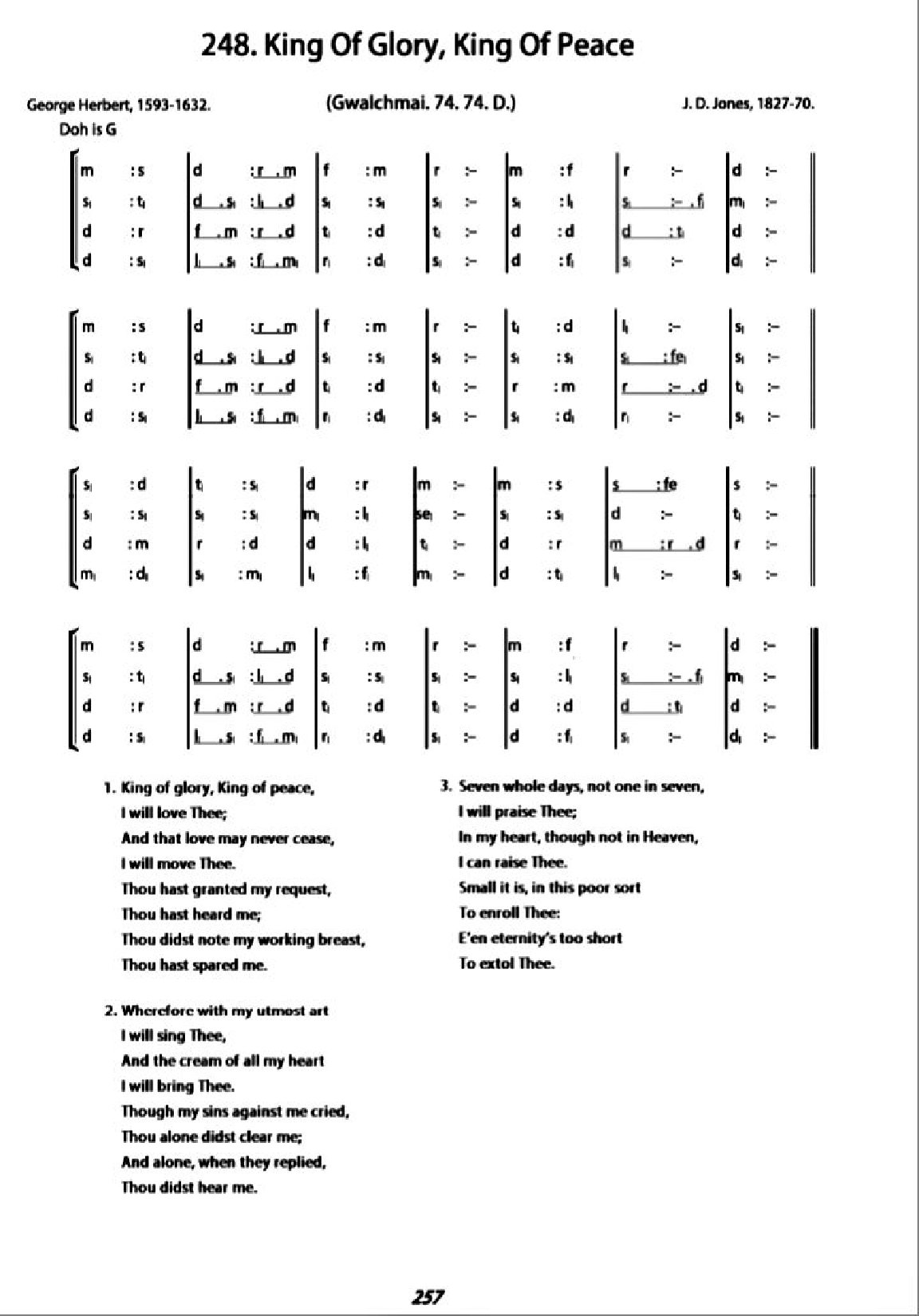 King Of Glory,king Of Peace - Download Choir Script PDF