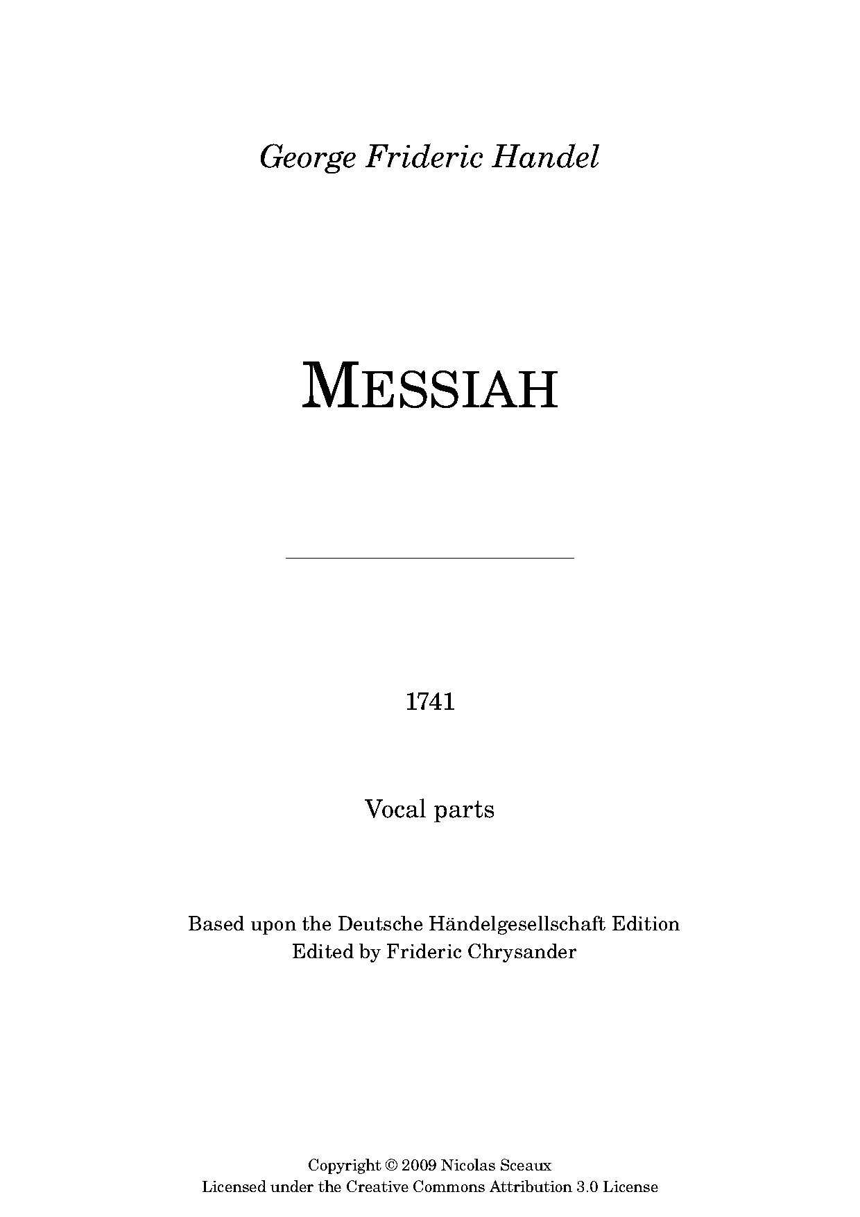 Messiah - Download Choir Script PDF