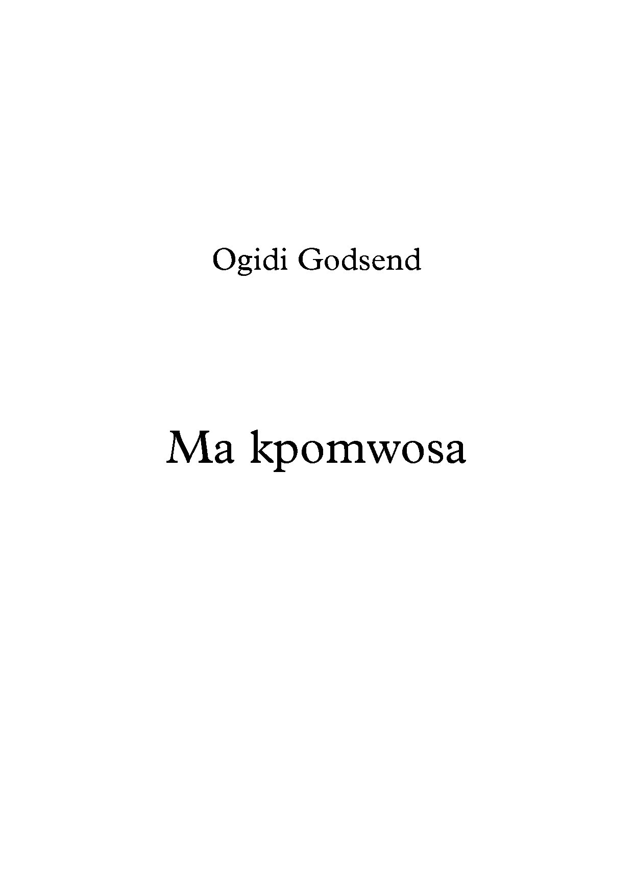 Ma Kpomwosa Spccc Film 2017 - Full Score - Download Choir Script PDF