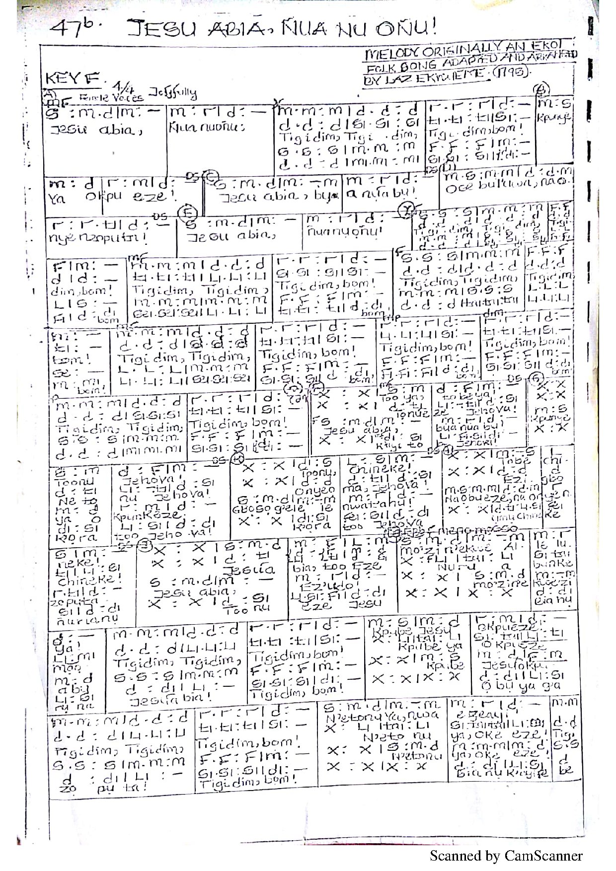 Jesu Abia - Download Choir Script PDF