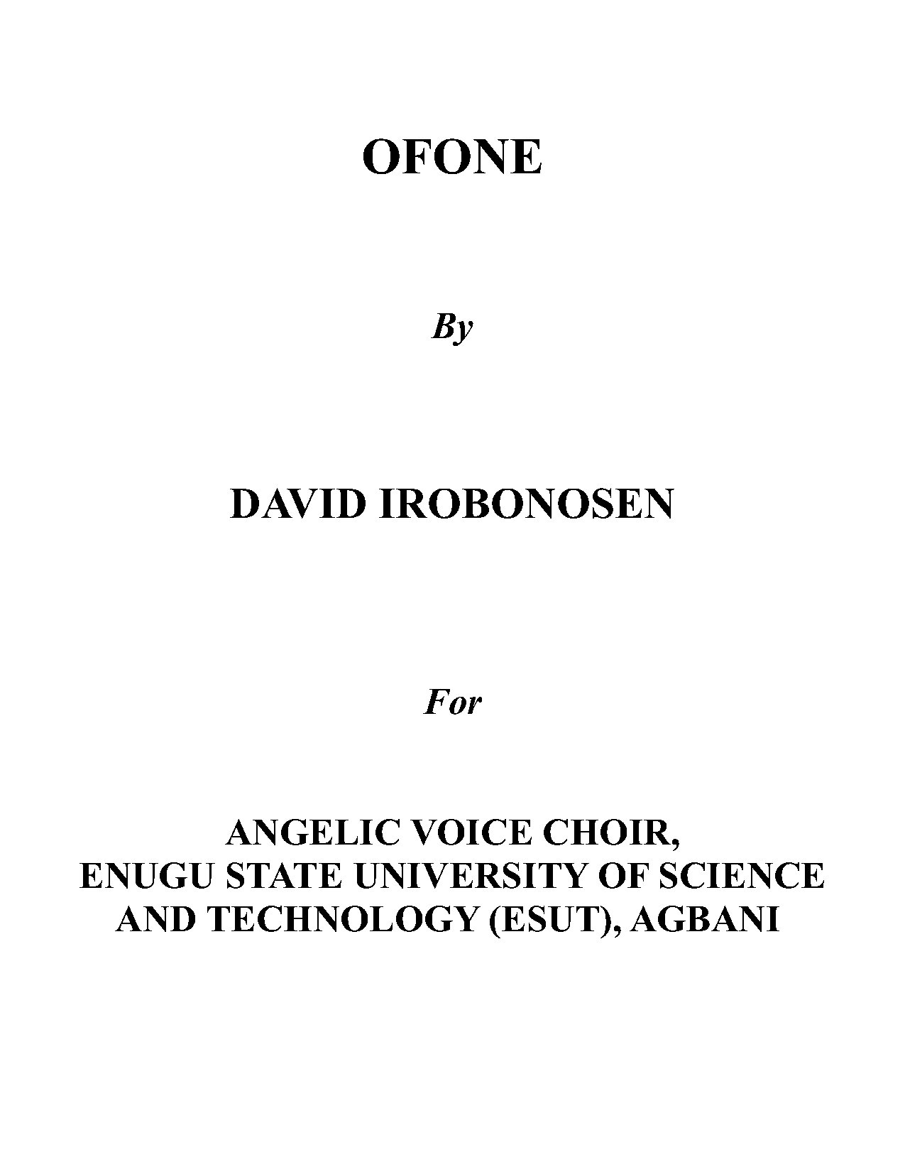 Ofone Full Score