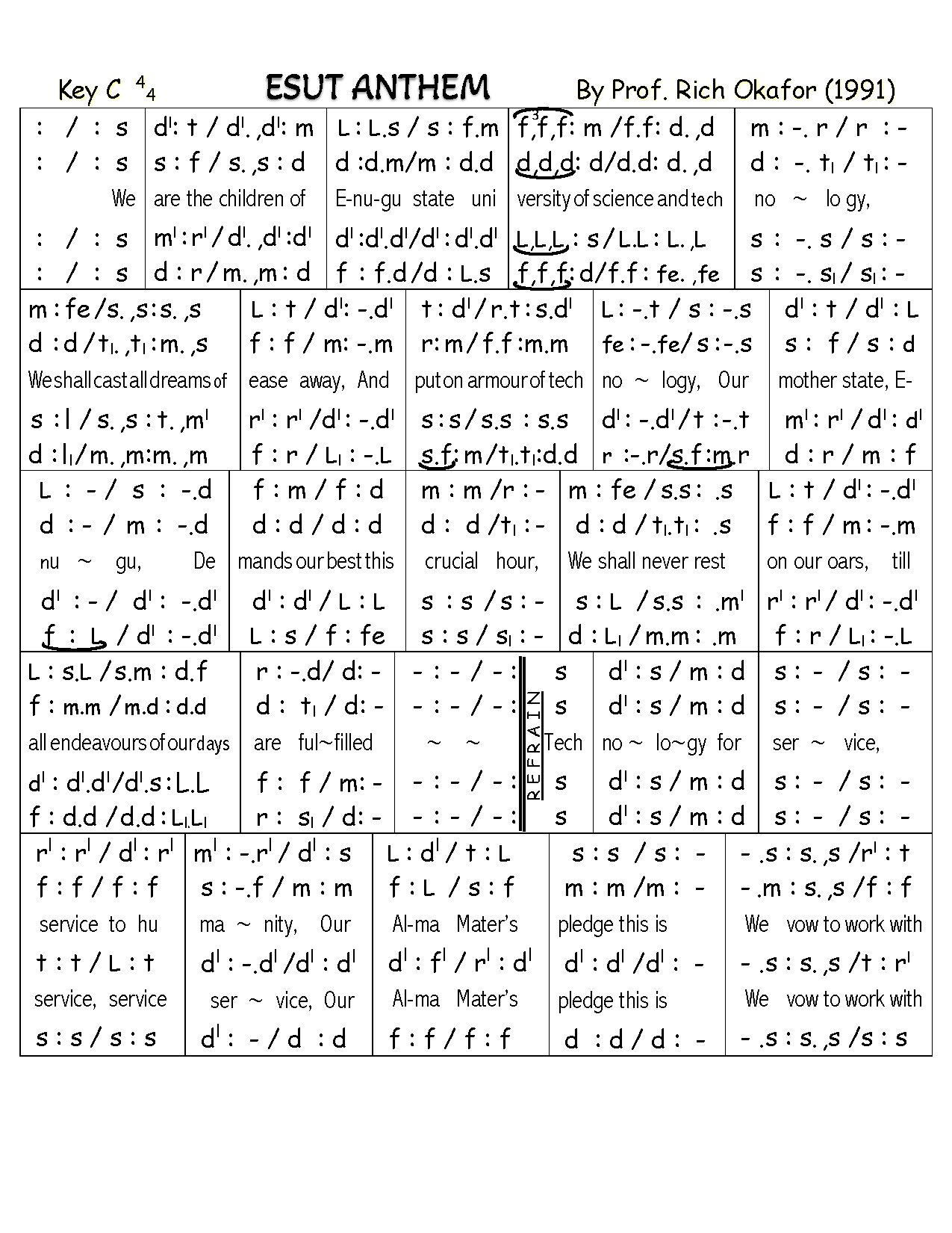 ESUT ANTHEM