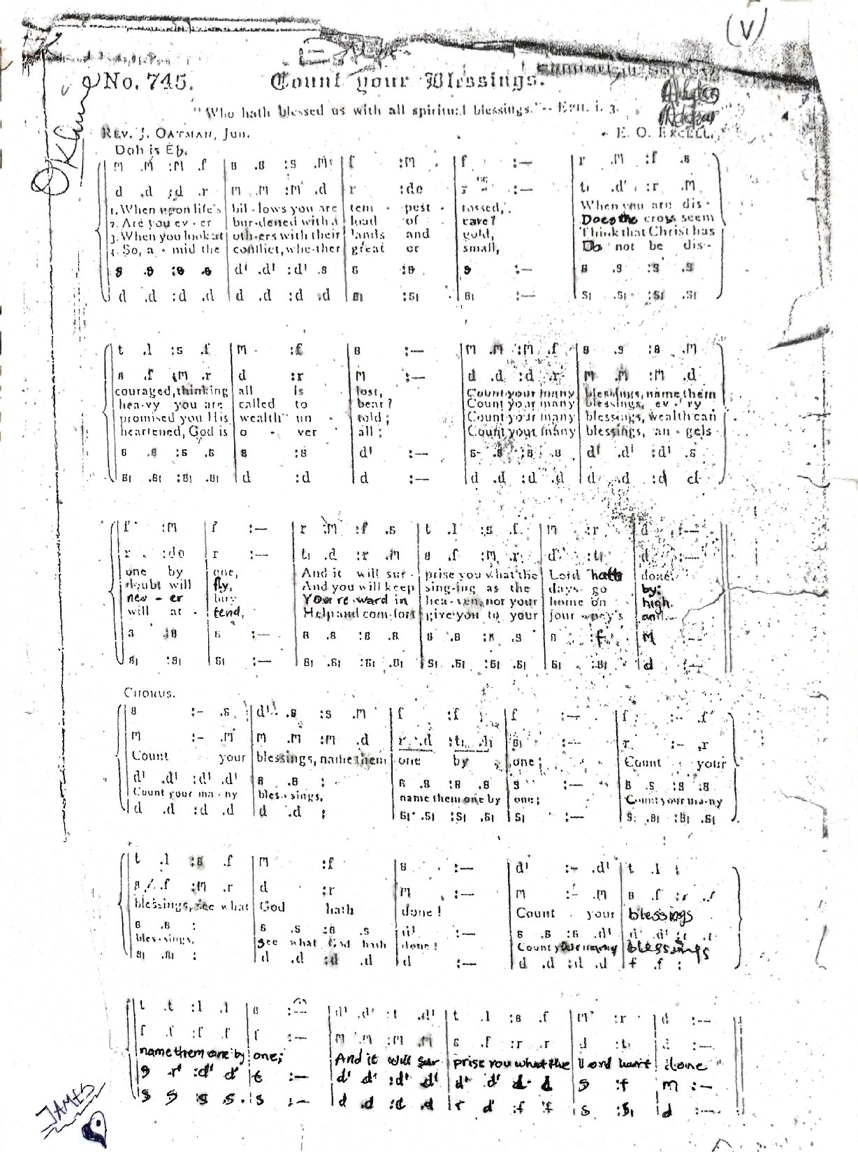Count Your Blessings - Download Choir Script PDF