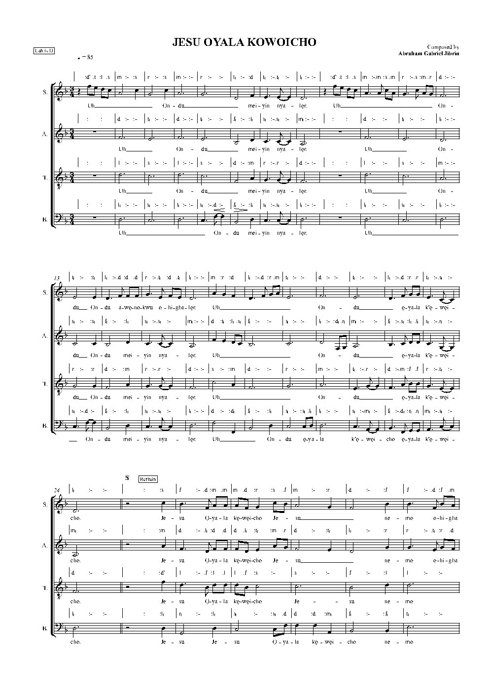 JESU OYALA KOWOICHO