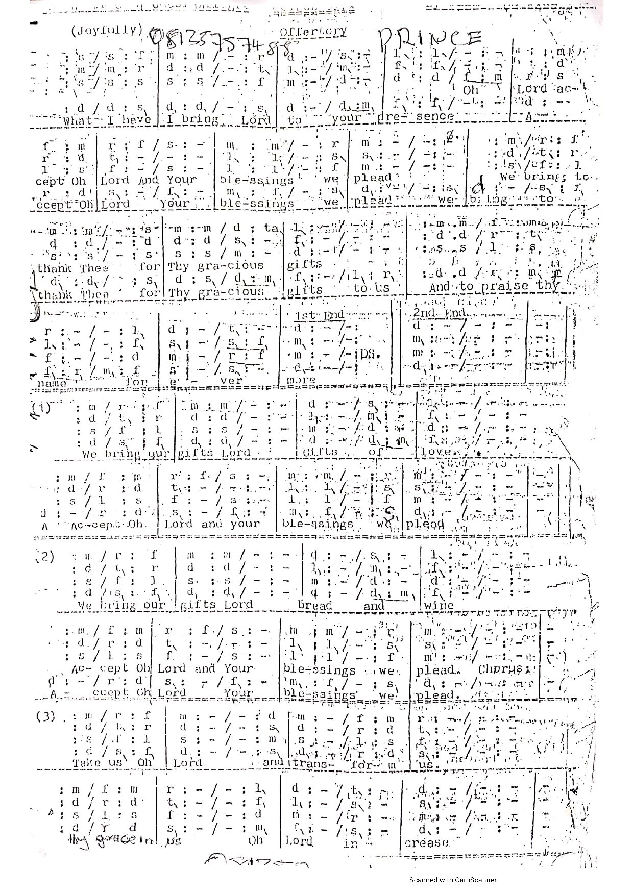 What I Have I Bring - Download Choir Script PDF