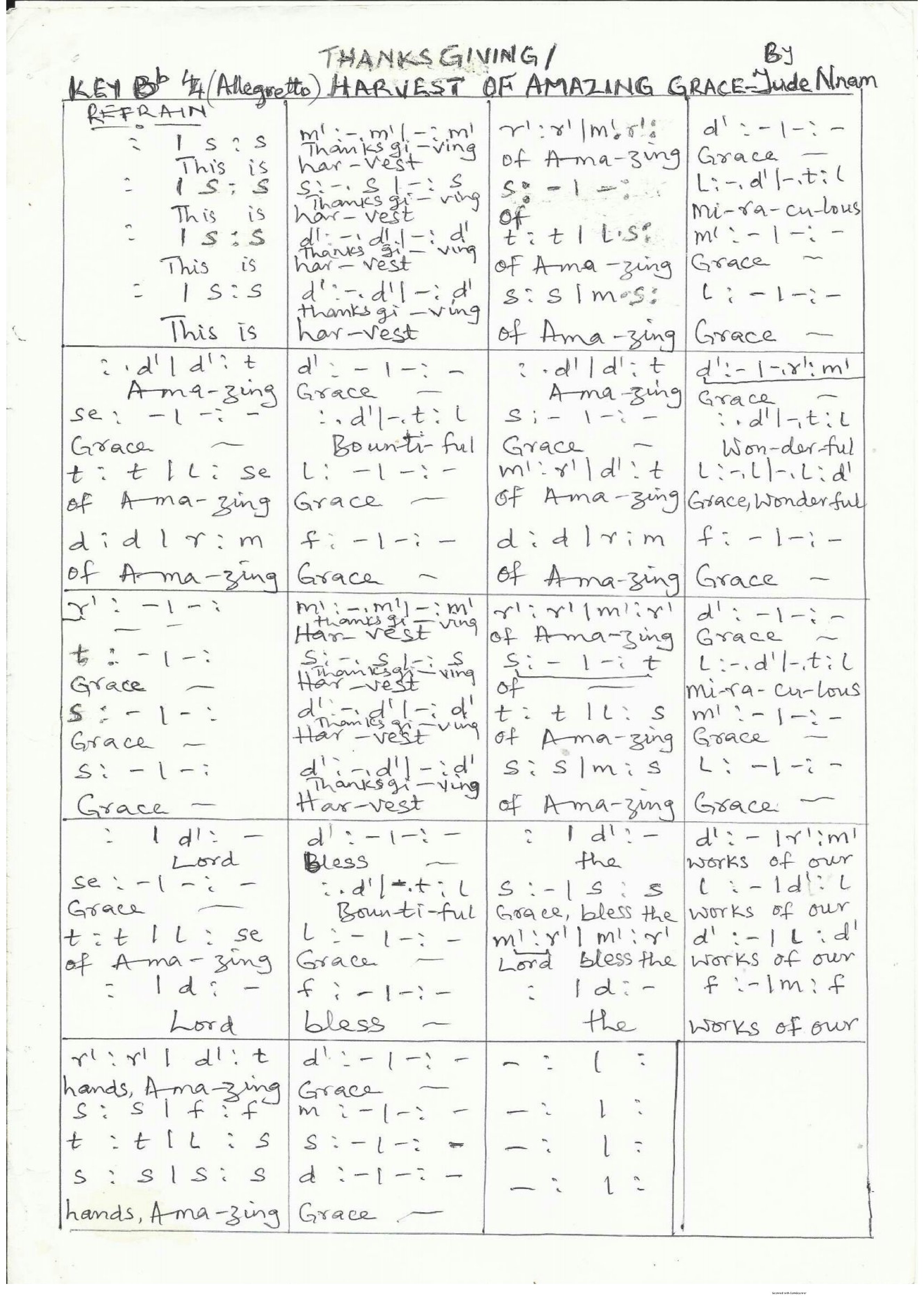Thanksgiving-harvest-of-amazing-grace - Download Choir Script PDF