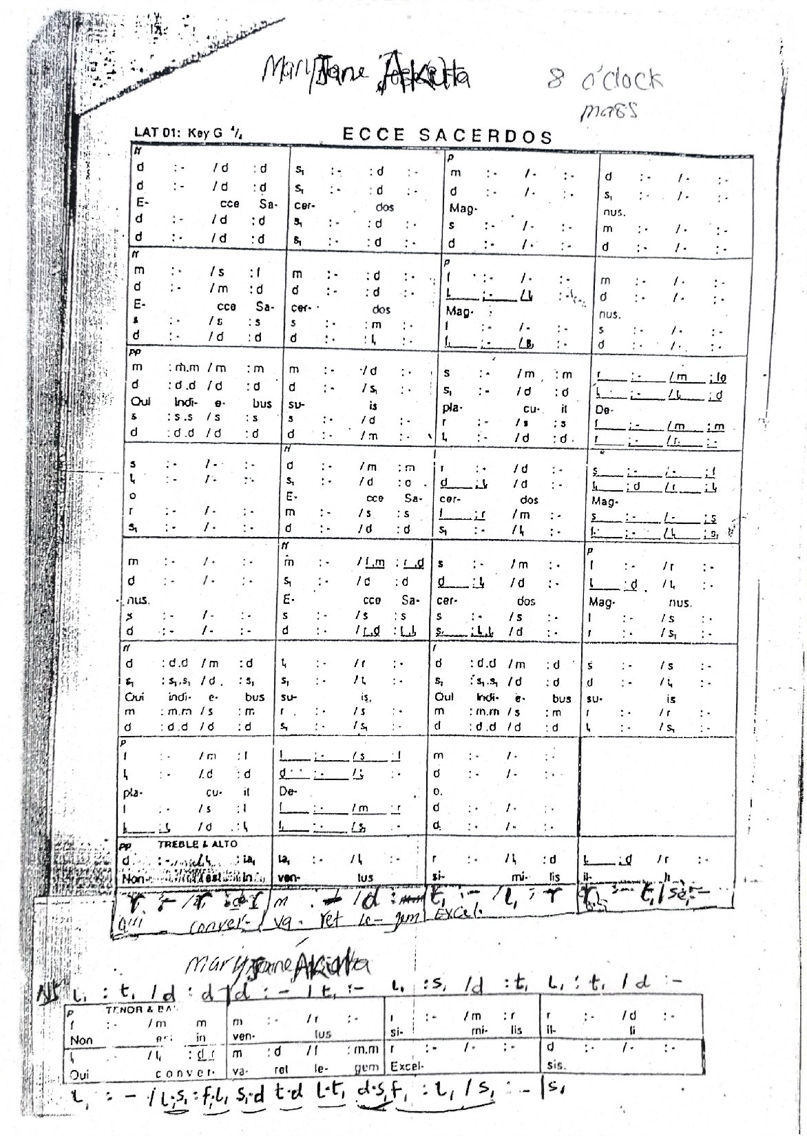 Ecce Sacerdos - Download Choir Script PDF