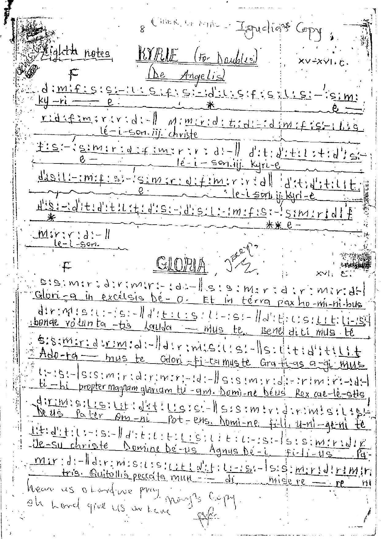 Missa De Angelis - Download Choir Script PDF