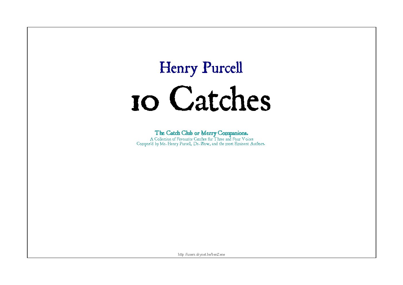 10 catches - Choir Script PDF Thumbnail