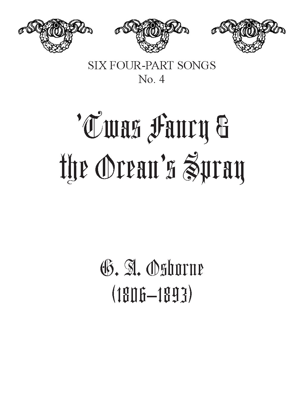 ’Twas fancy & the ocean’s spray - Choir Script PDF Thumbnail