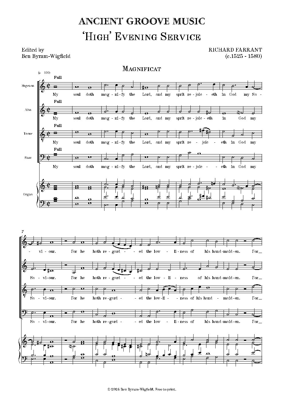 'High' Evening Service - Choir Script PDF Thumbnail