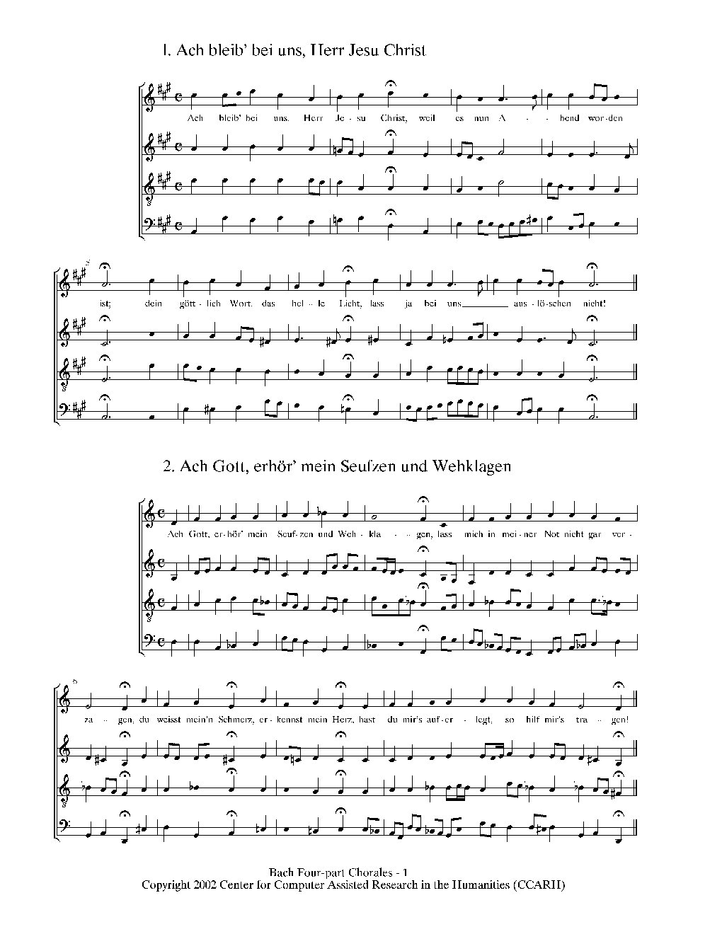 185 Bach Chorales, BWV 254-438