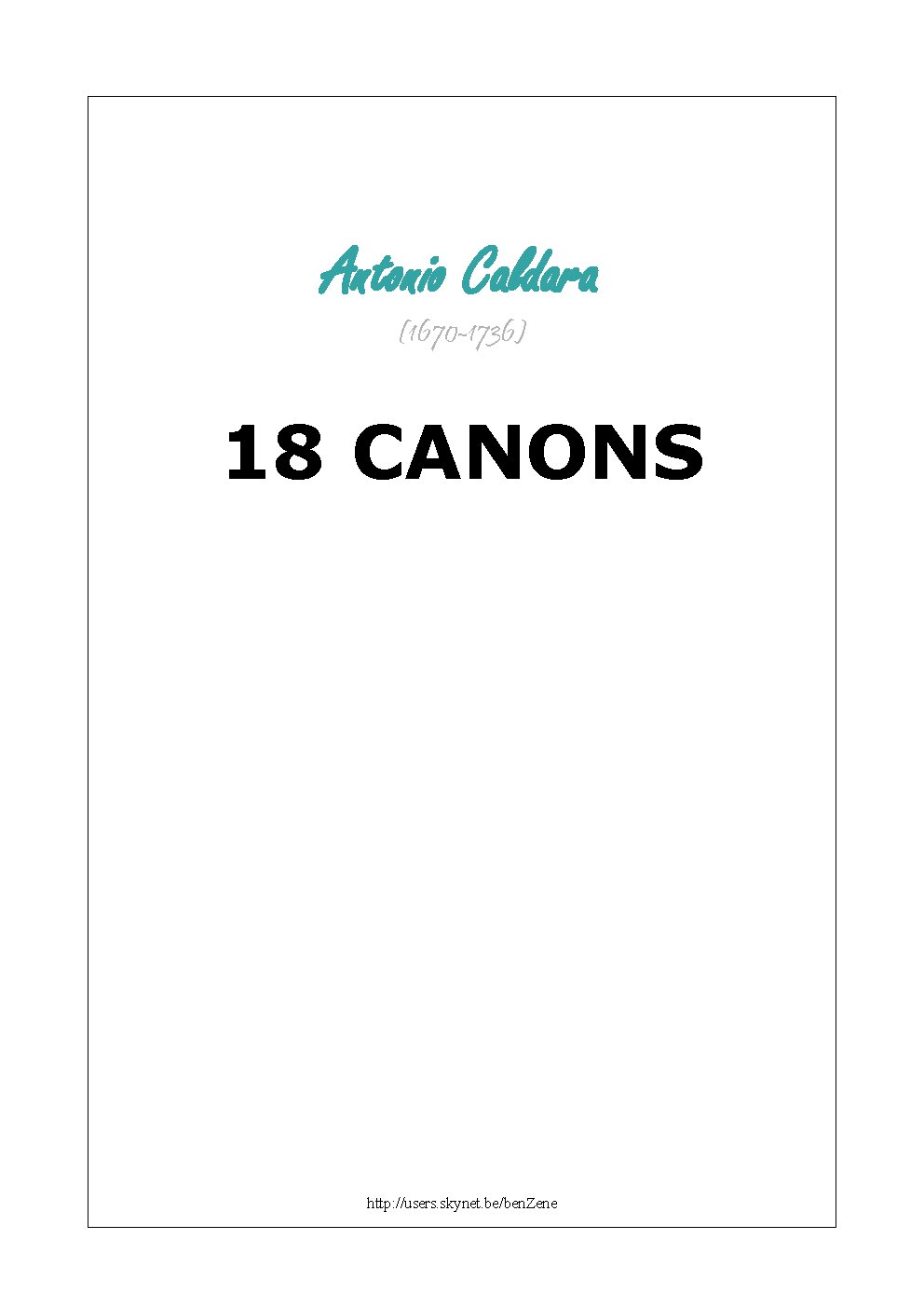 18 Canons