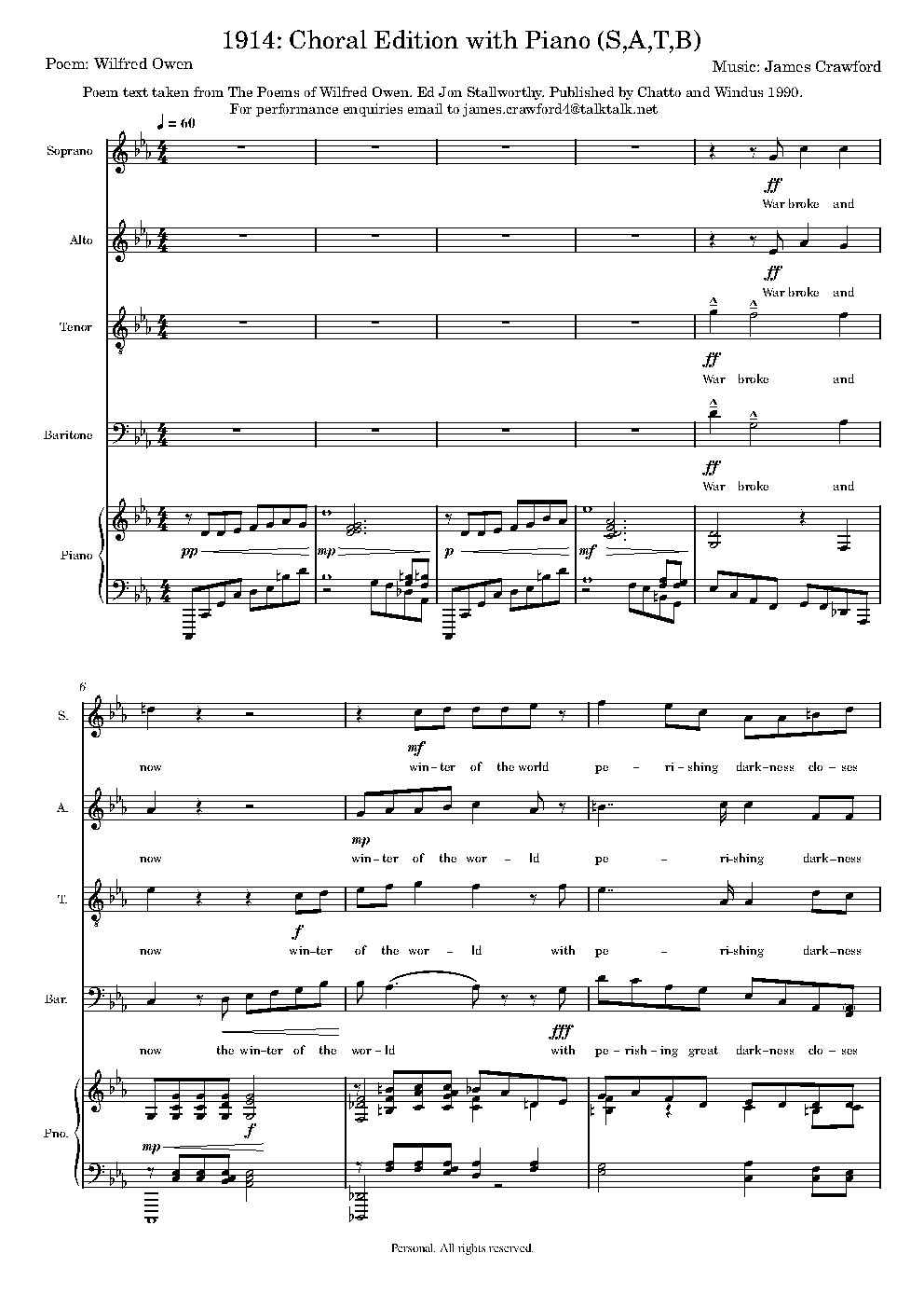 1914- Choral Edition