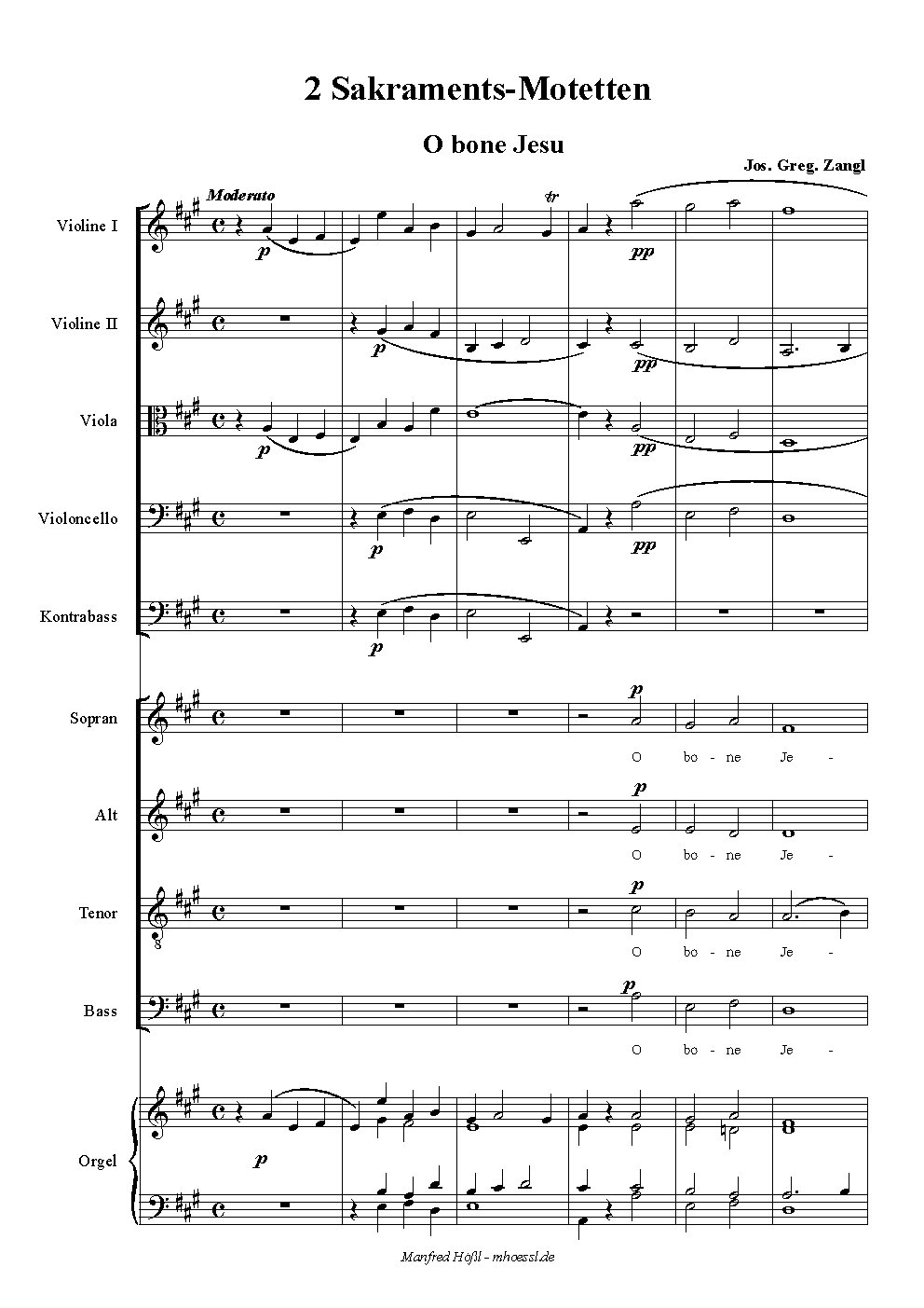2 Sakramentsmotetten: O bone Jesu & O salutaris hostia