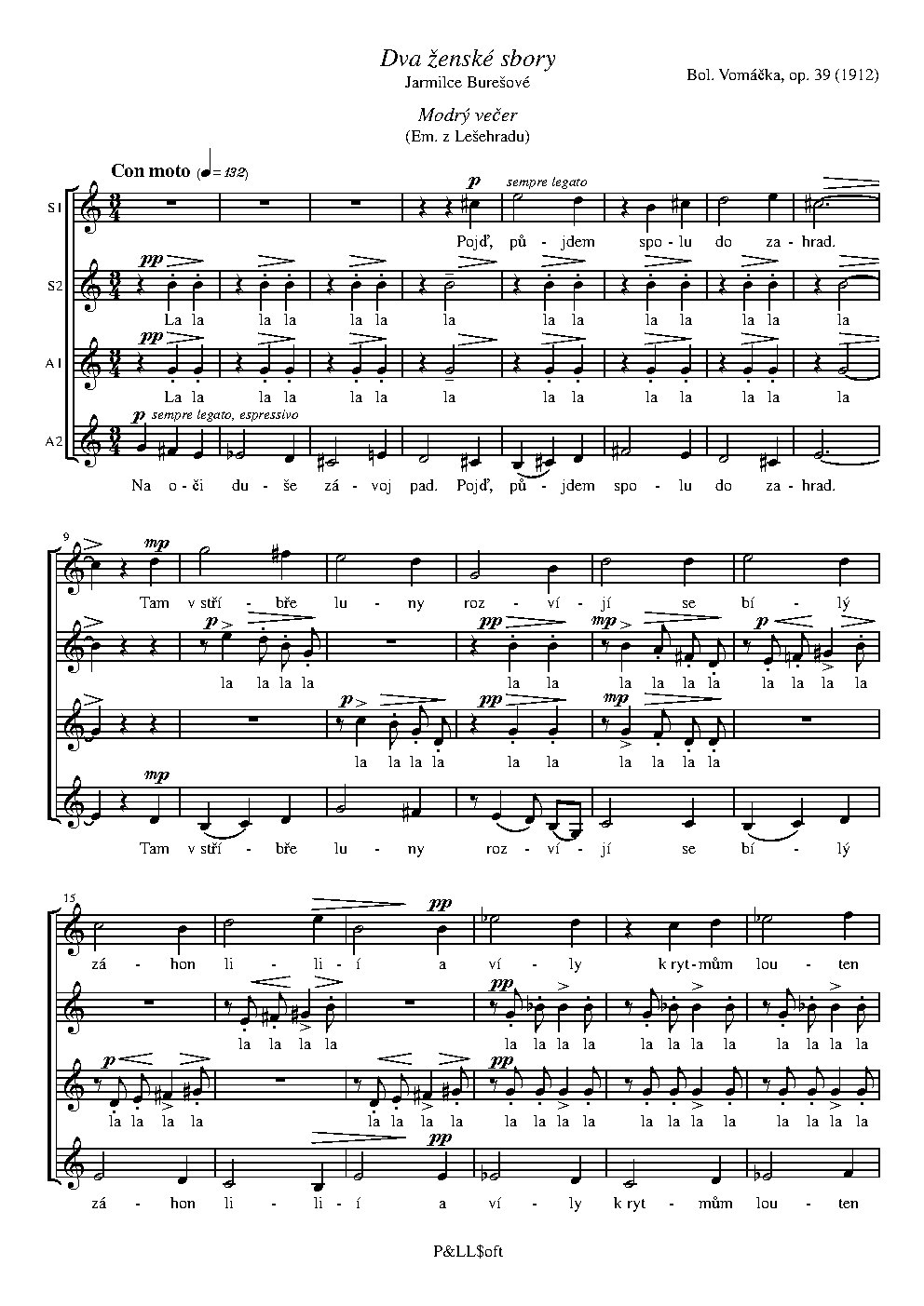 2 ženské sbory, op. 39