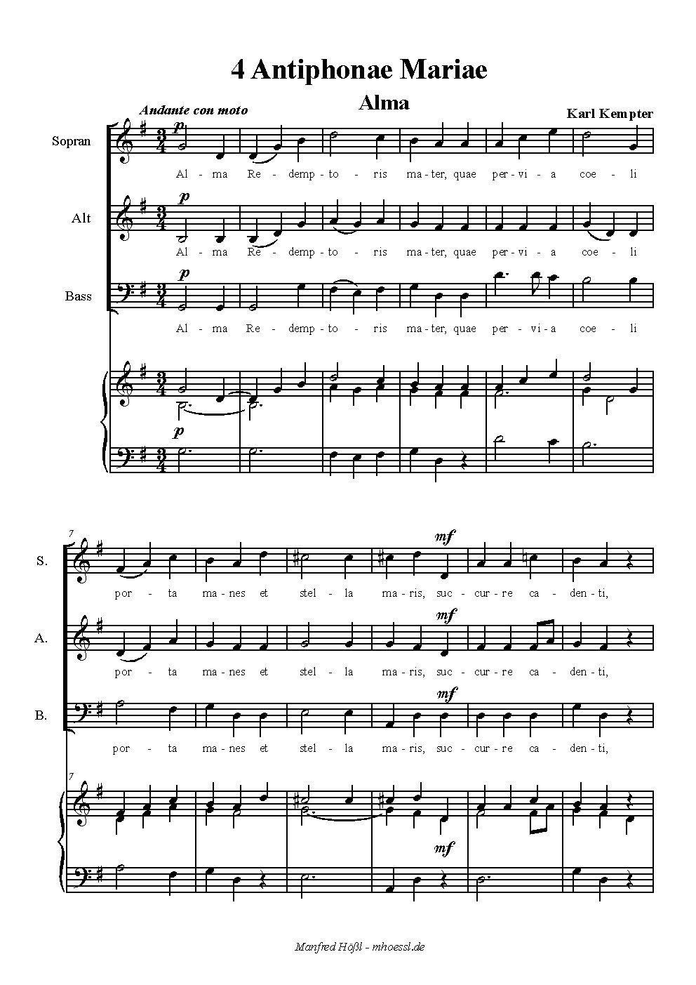 4 Marianische Antiphonen